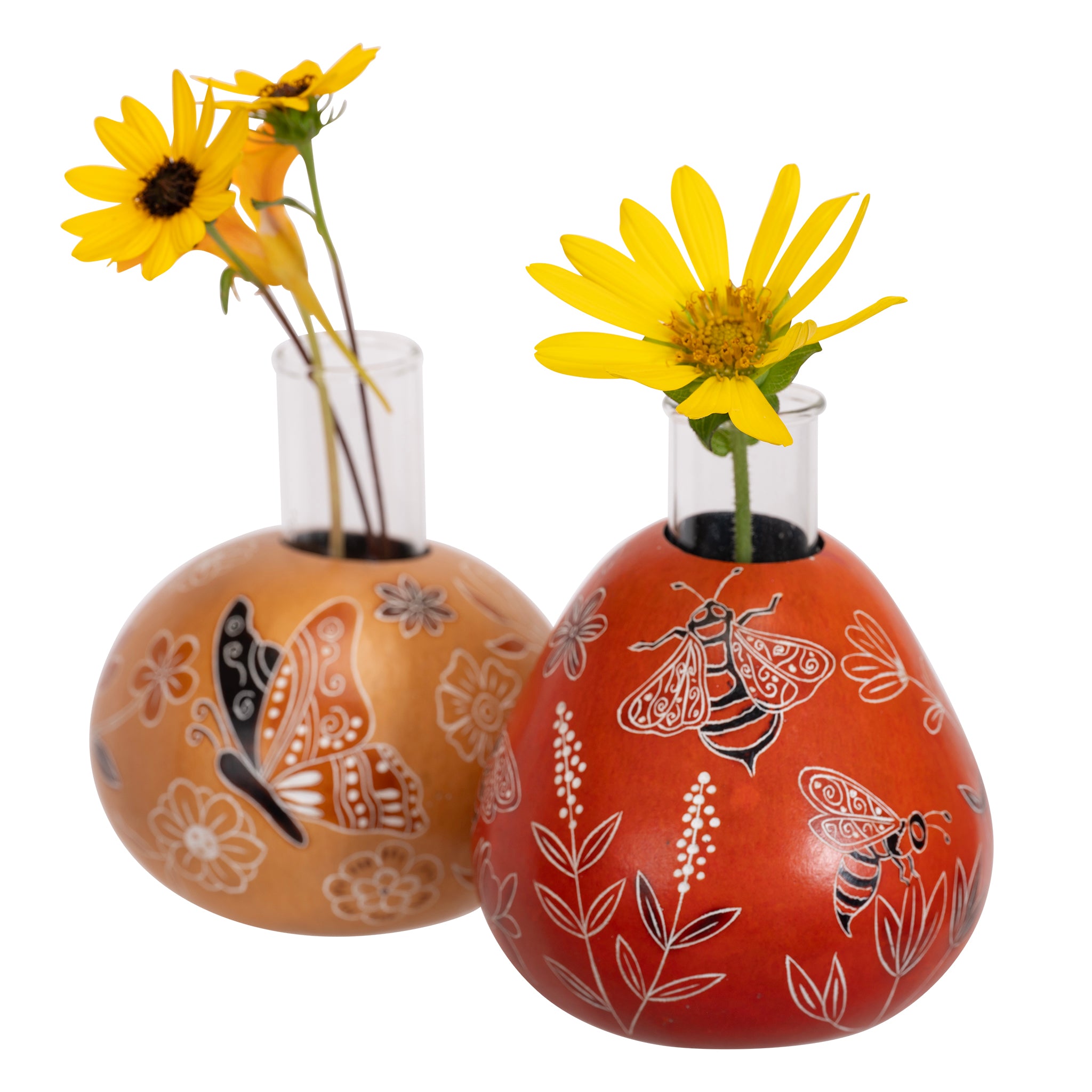 Wild Flowers - Gourd Bud Vase