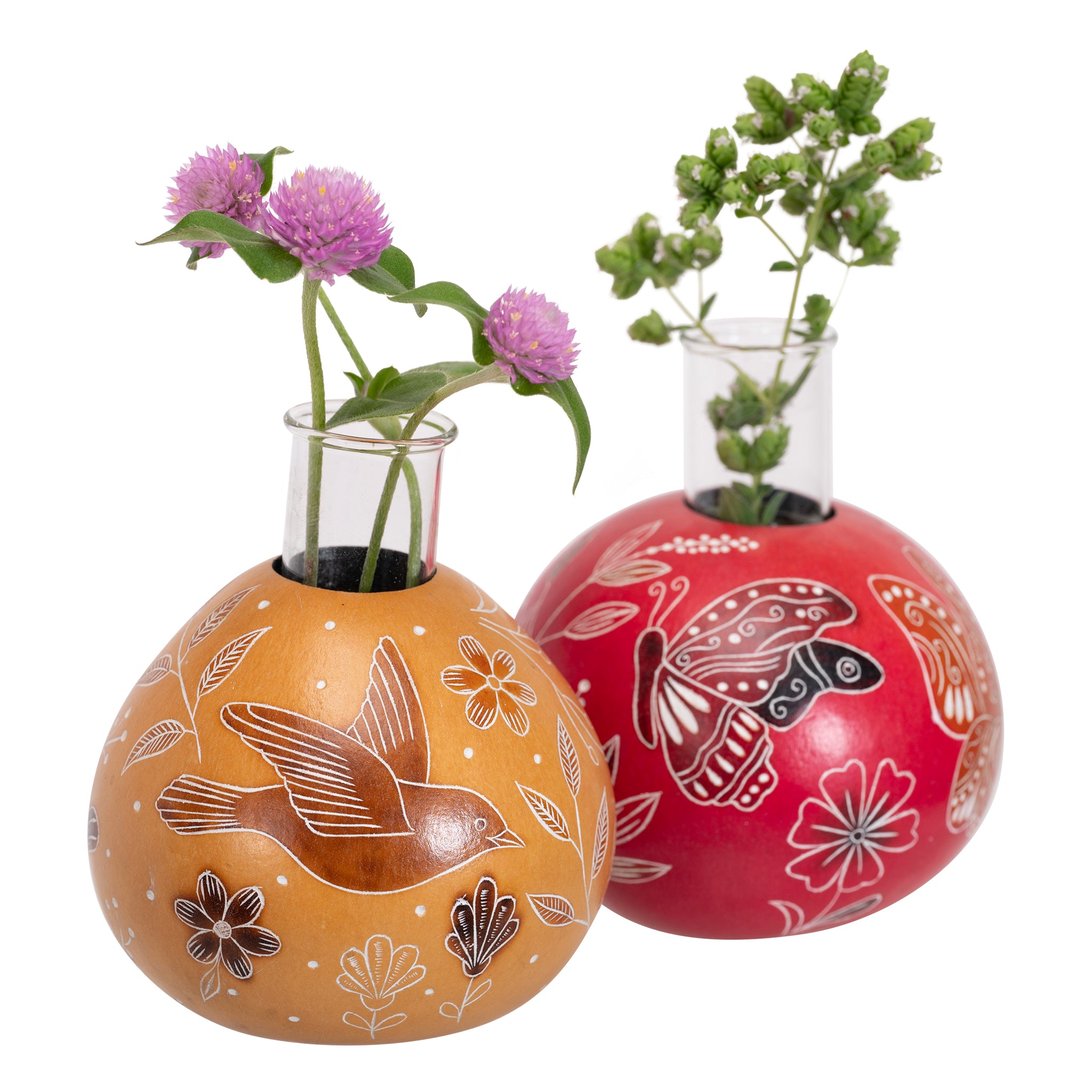 Wild Flowers - Gourd Bud Vase