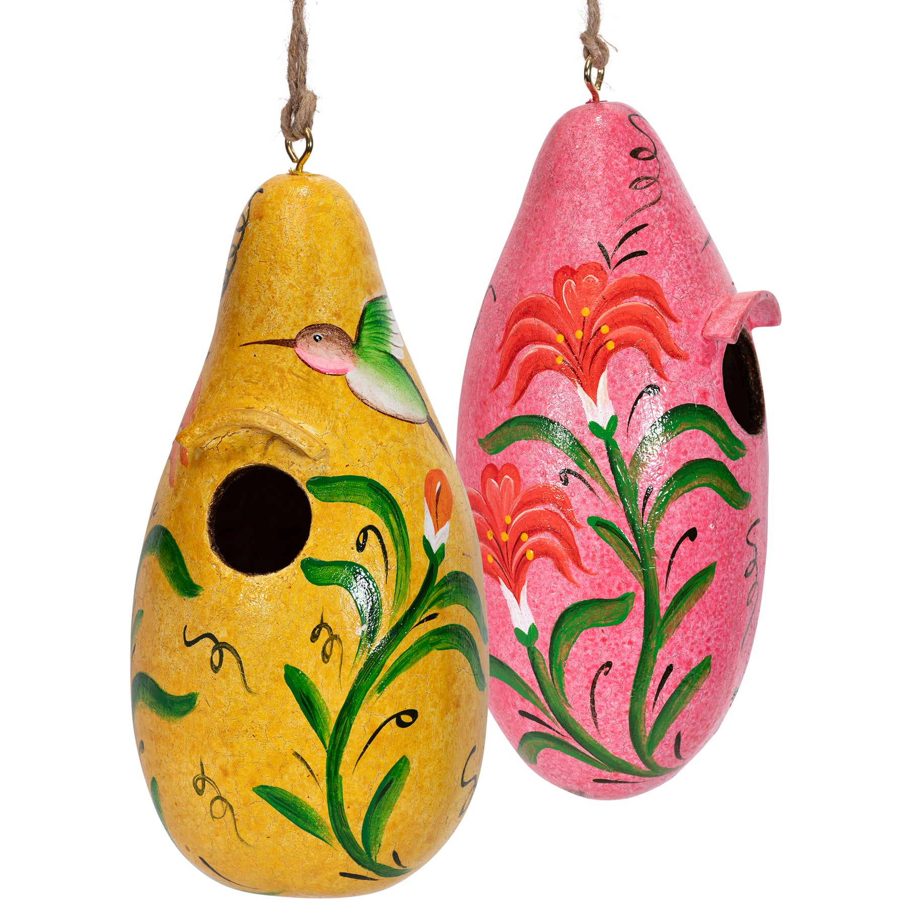 Hummingbird - Painted Gourd Birdhouse