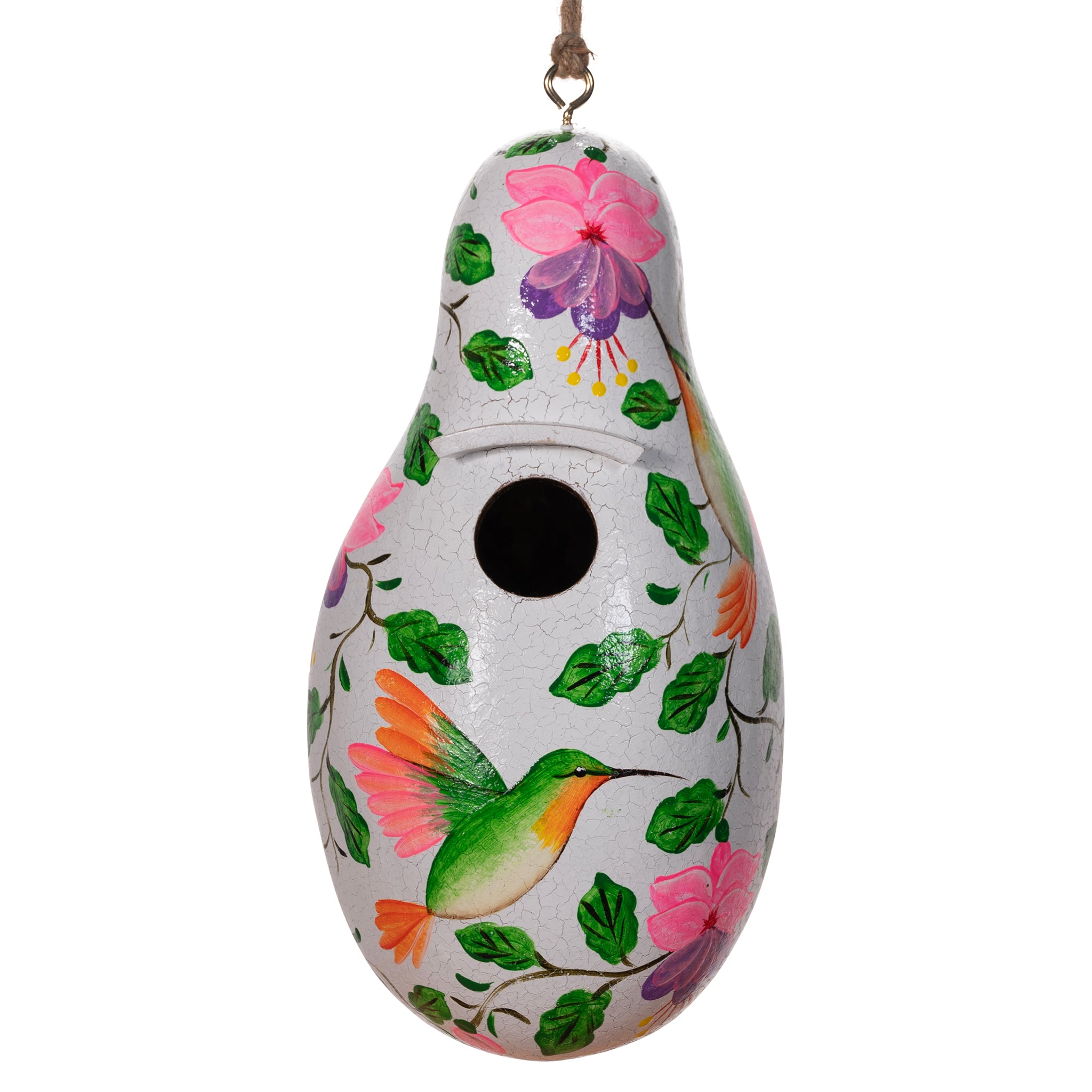 Hummingbird - Painted Gourd Birdhouse