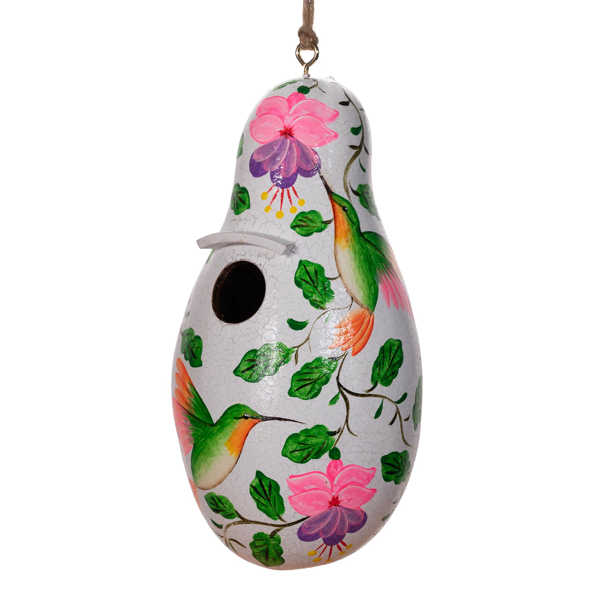 Hummingbird - Painted Gourd Birdhouse