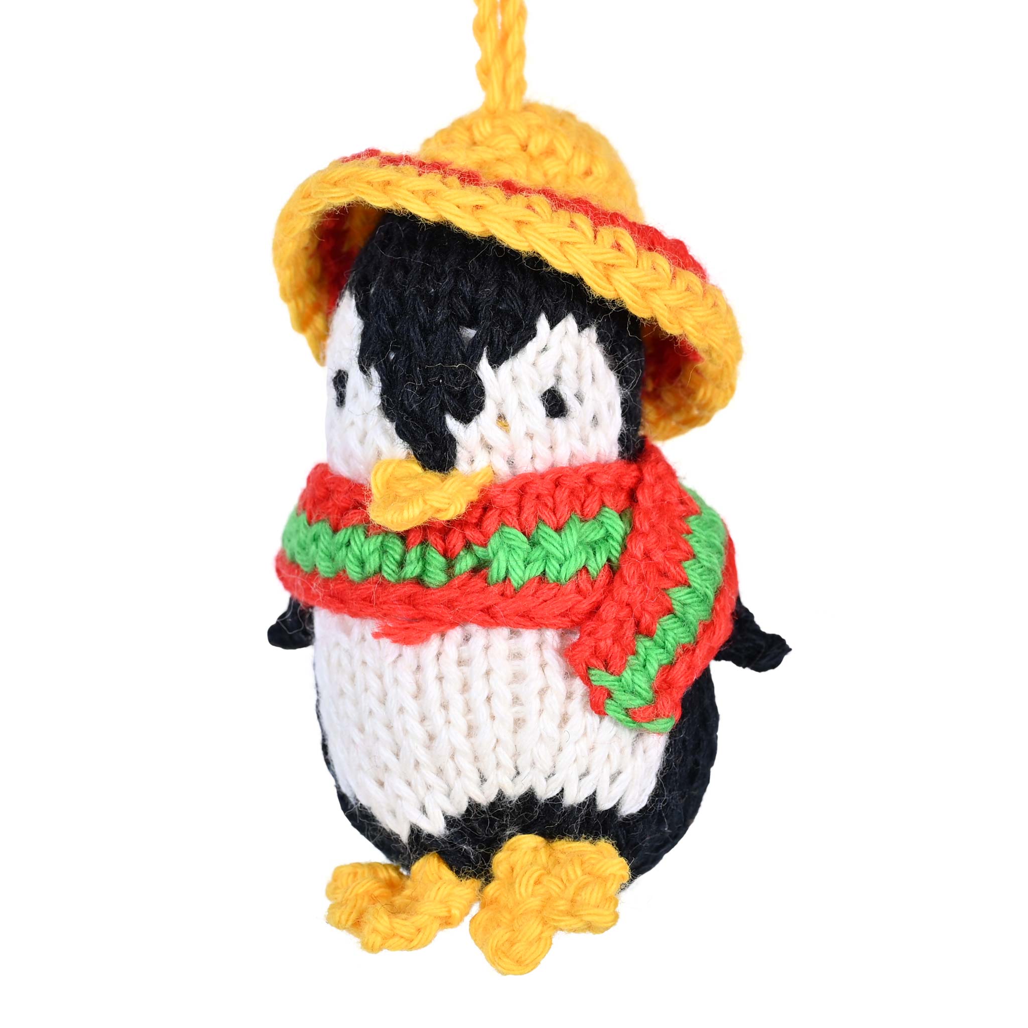 Holiday Penguin Knitted Ornament