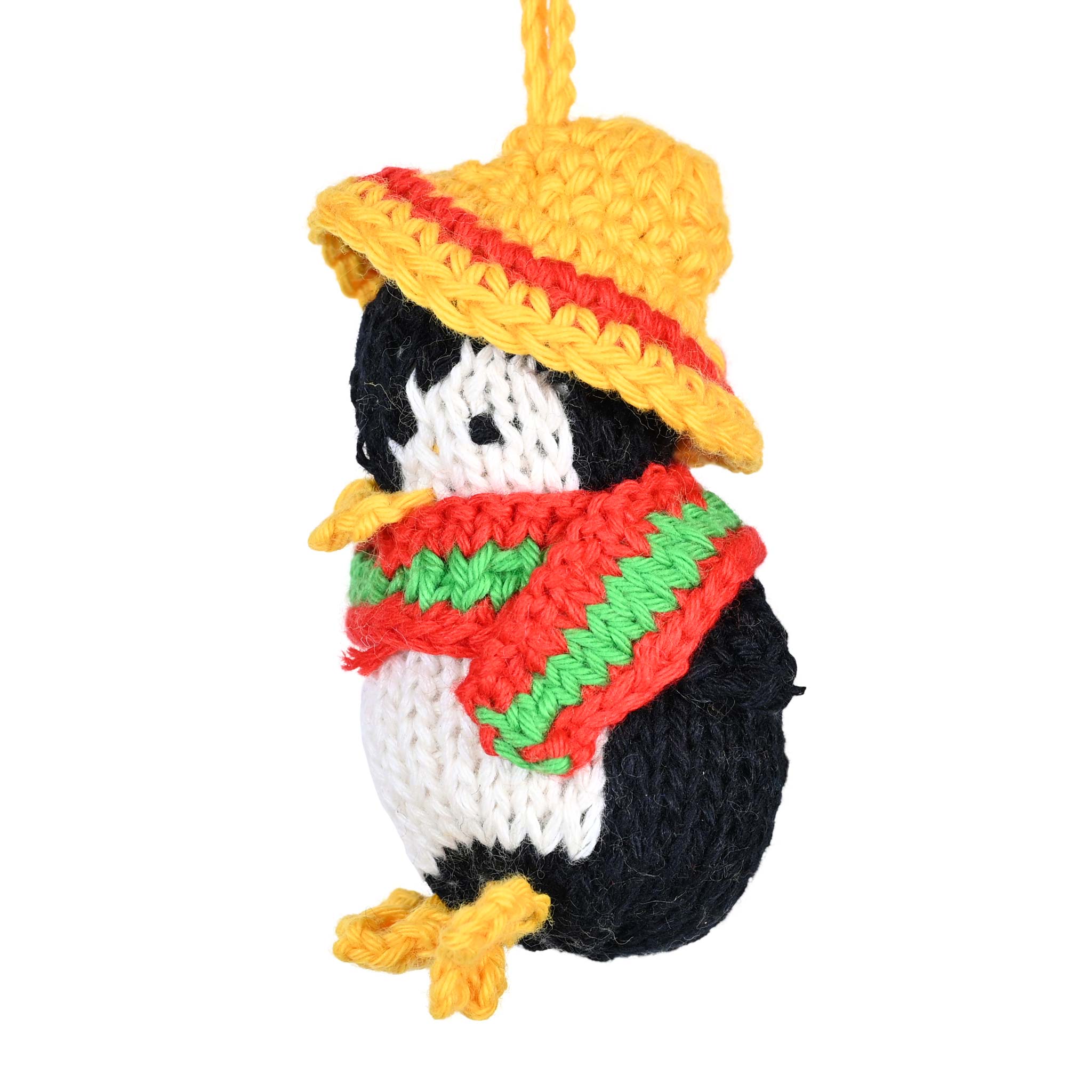 Holiday Penguin Knitted Ornament