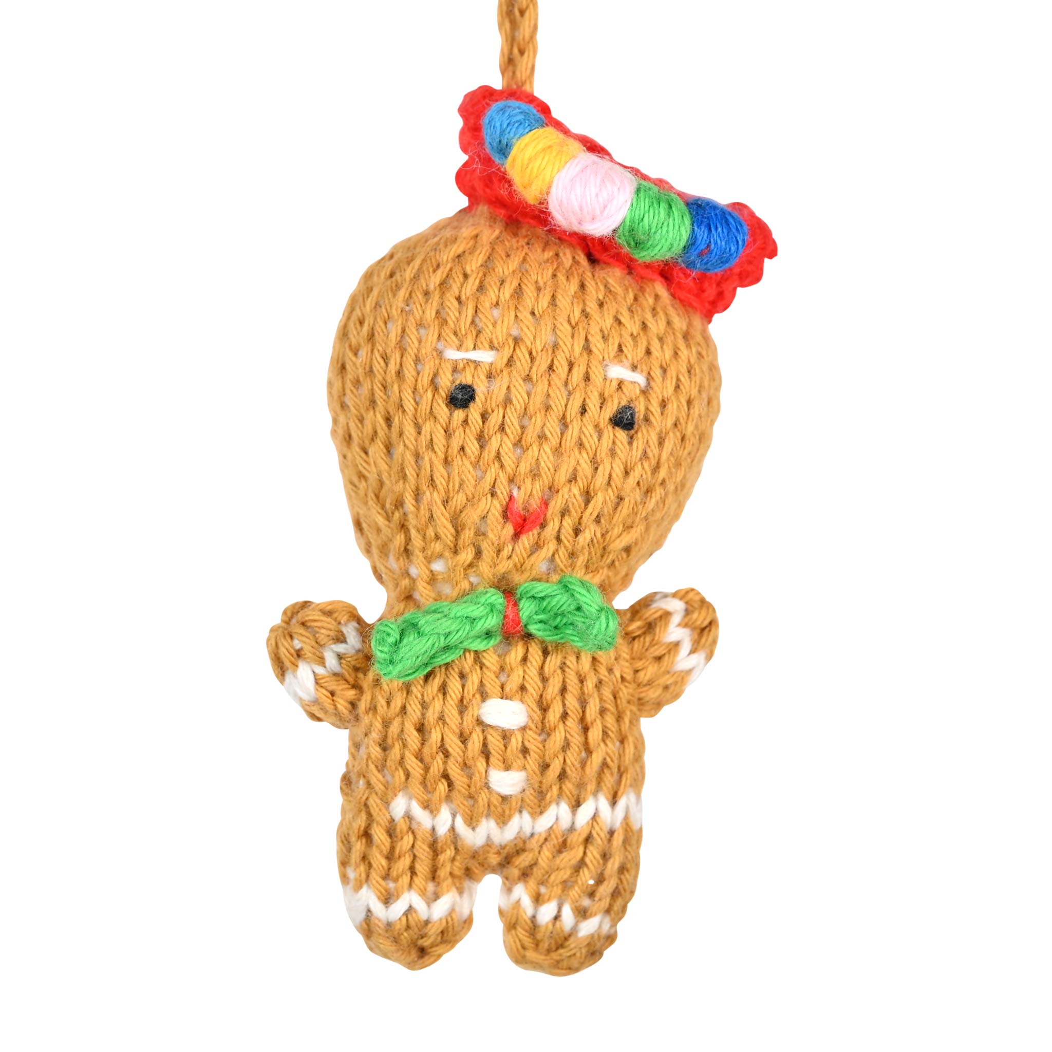Gingerbread Man Knitted Ornament