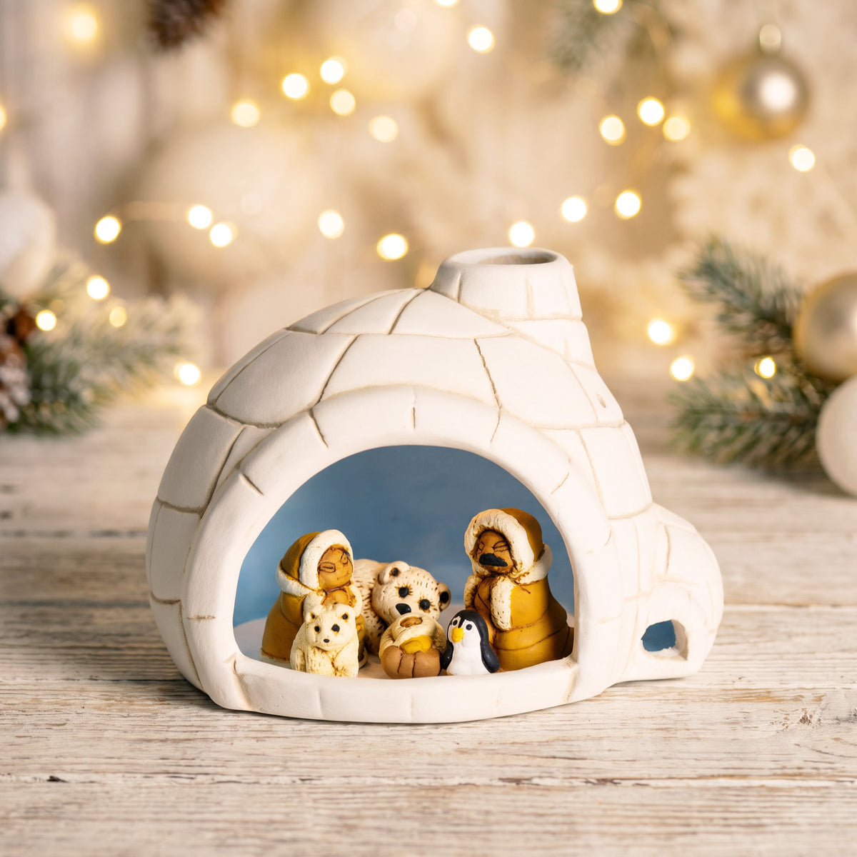 Igloo - Ceramic Nativity - 3" H