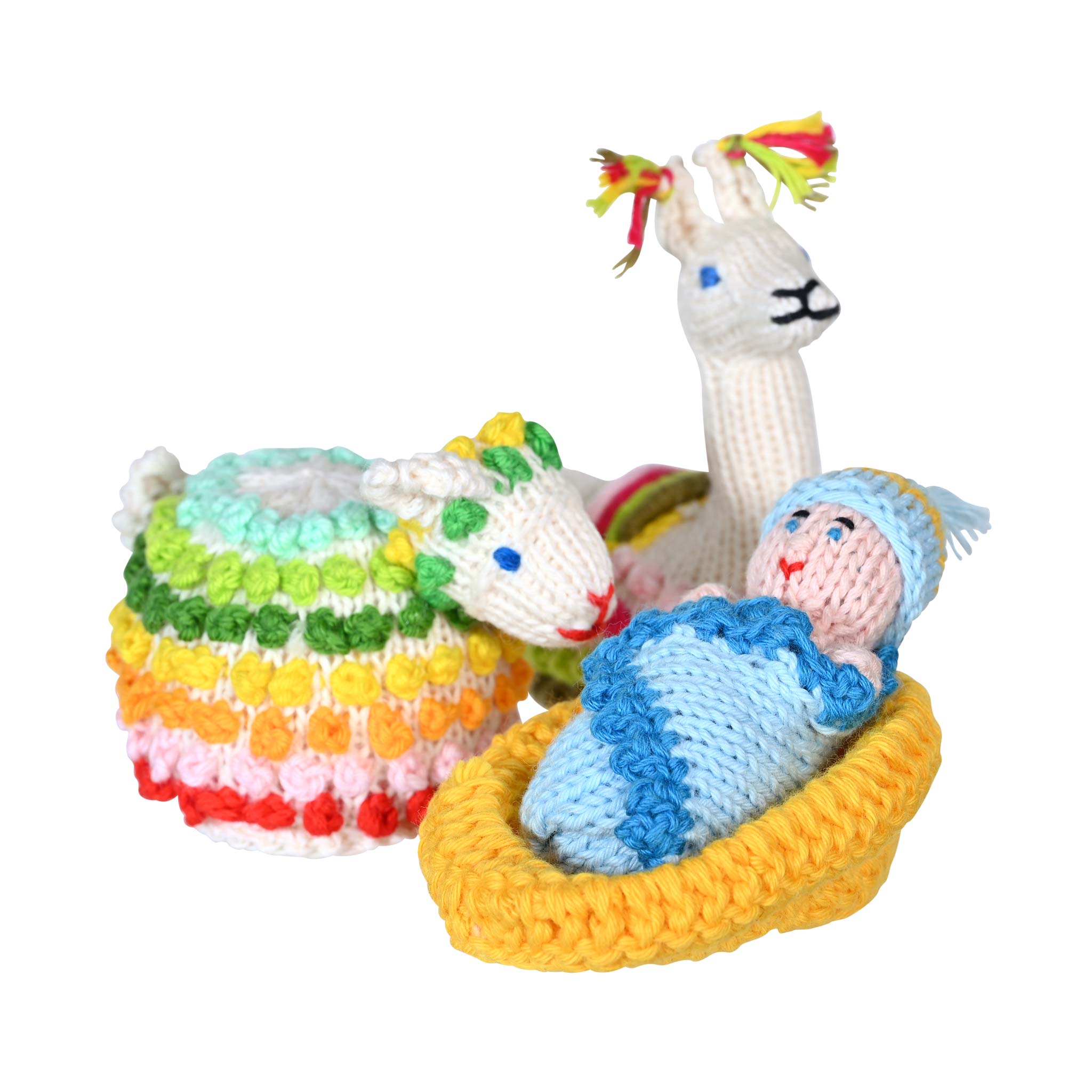 Highland Nativity - Organic Cotton Knit Set of 5