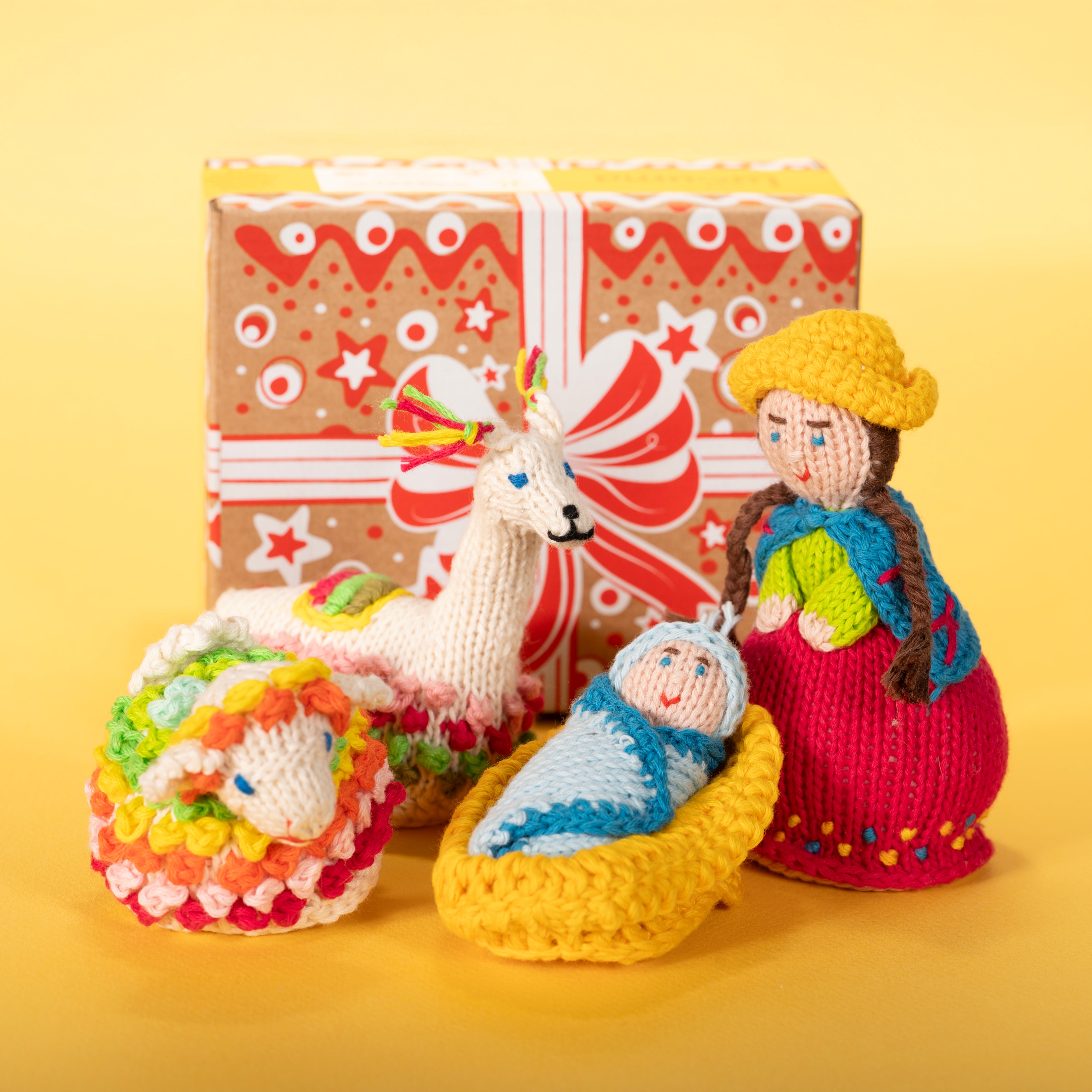 Highland Nativity - Organic Cotton Knit Set of 5