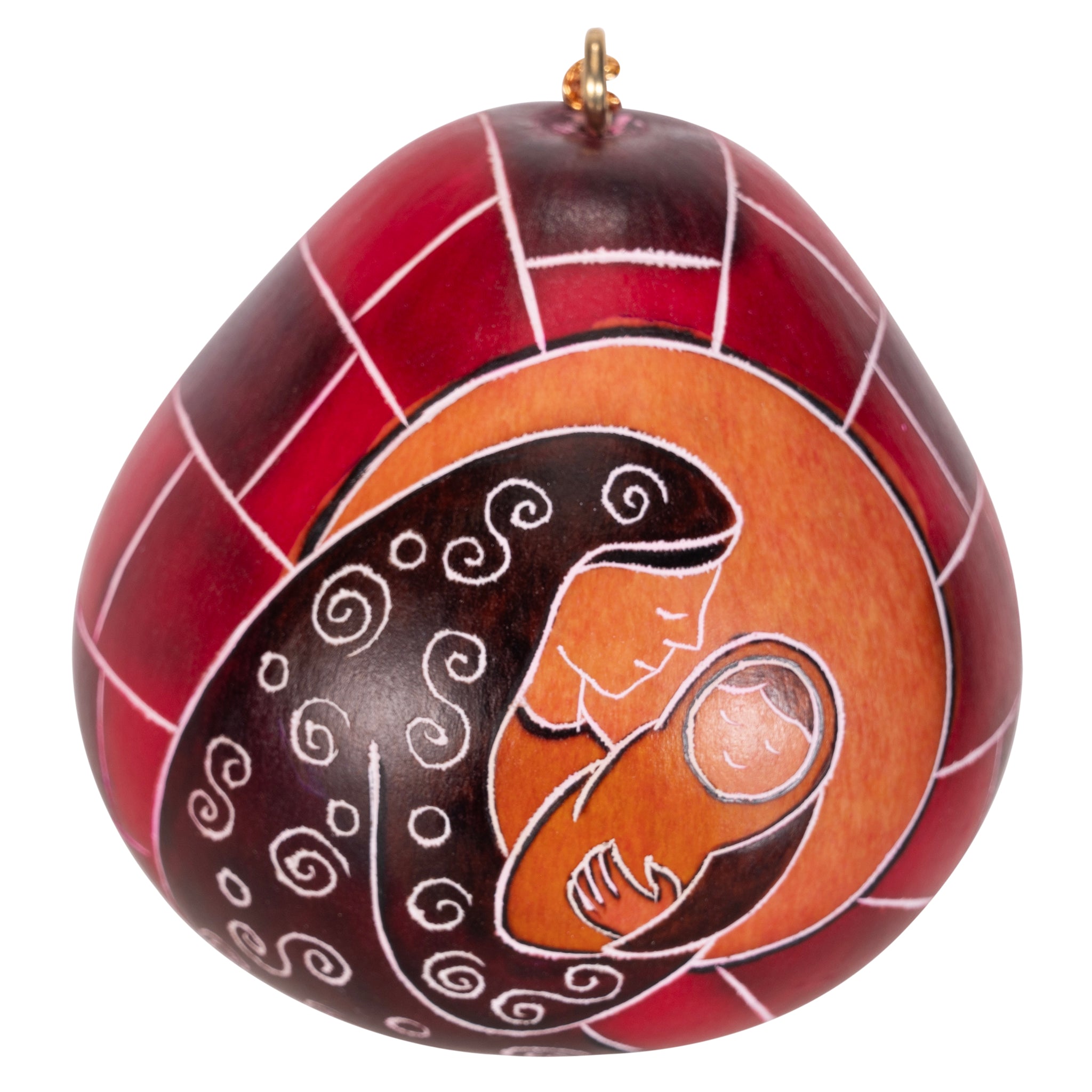 Mary & Child - Mini Gourd Ornament