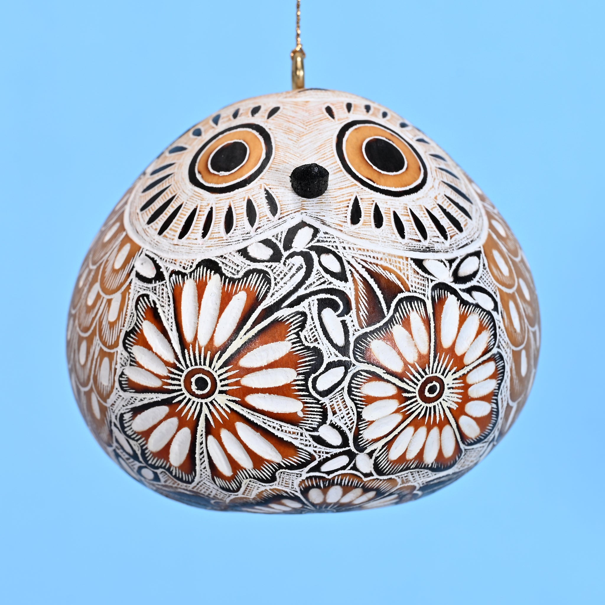 Snowy Owl - Gourd Ornament