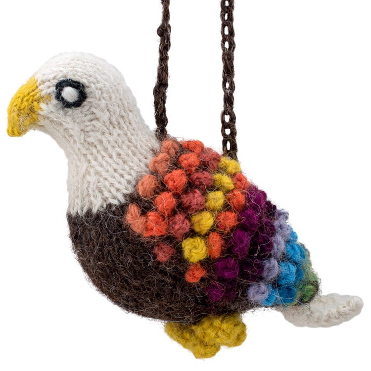 Eagle - Alpaca Knitted Ornament