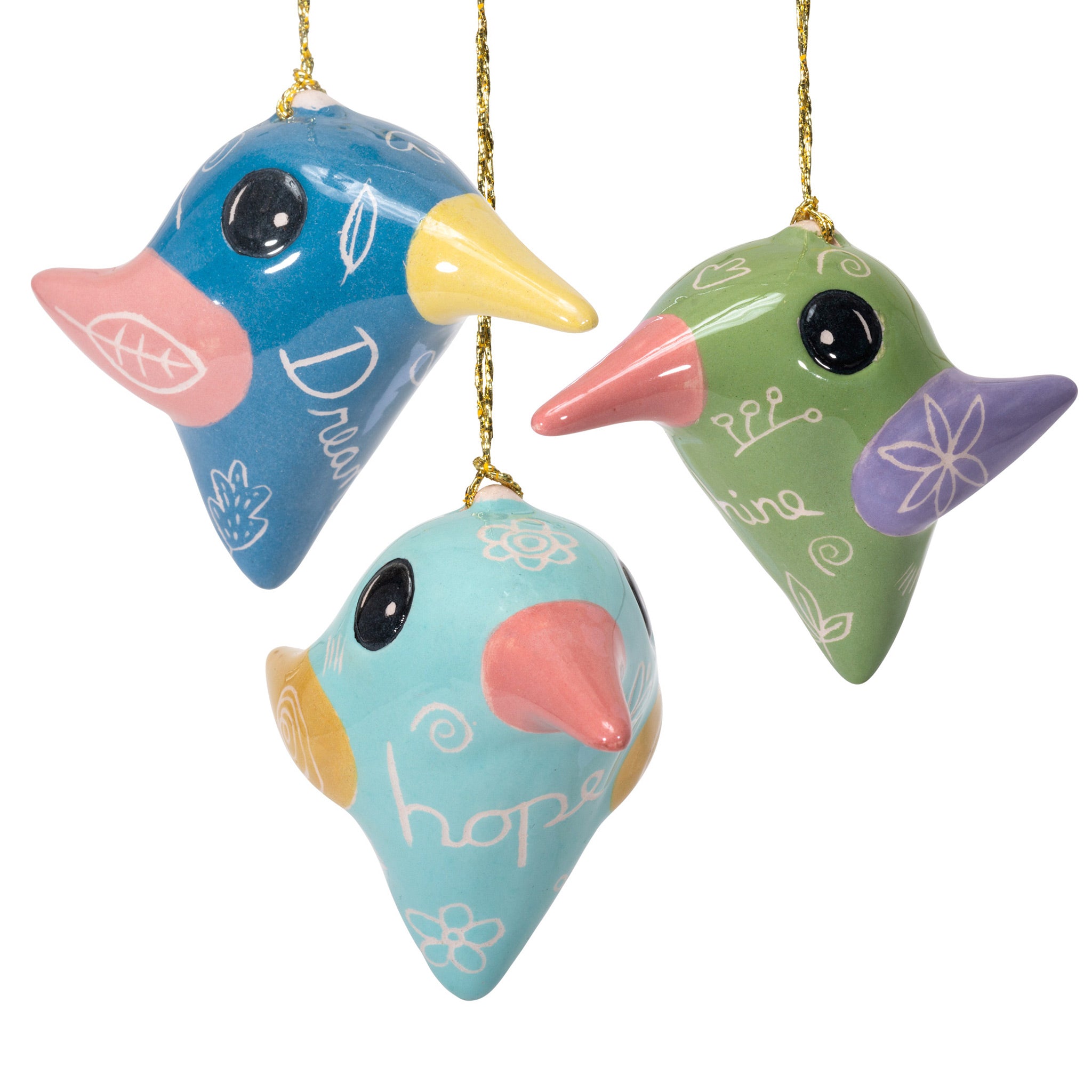 Charming Hummingbird - Glazed Ornament