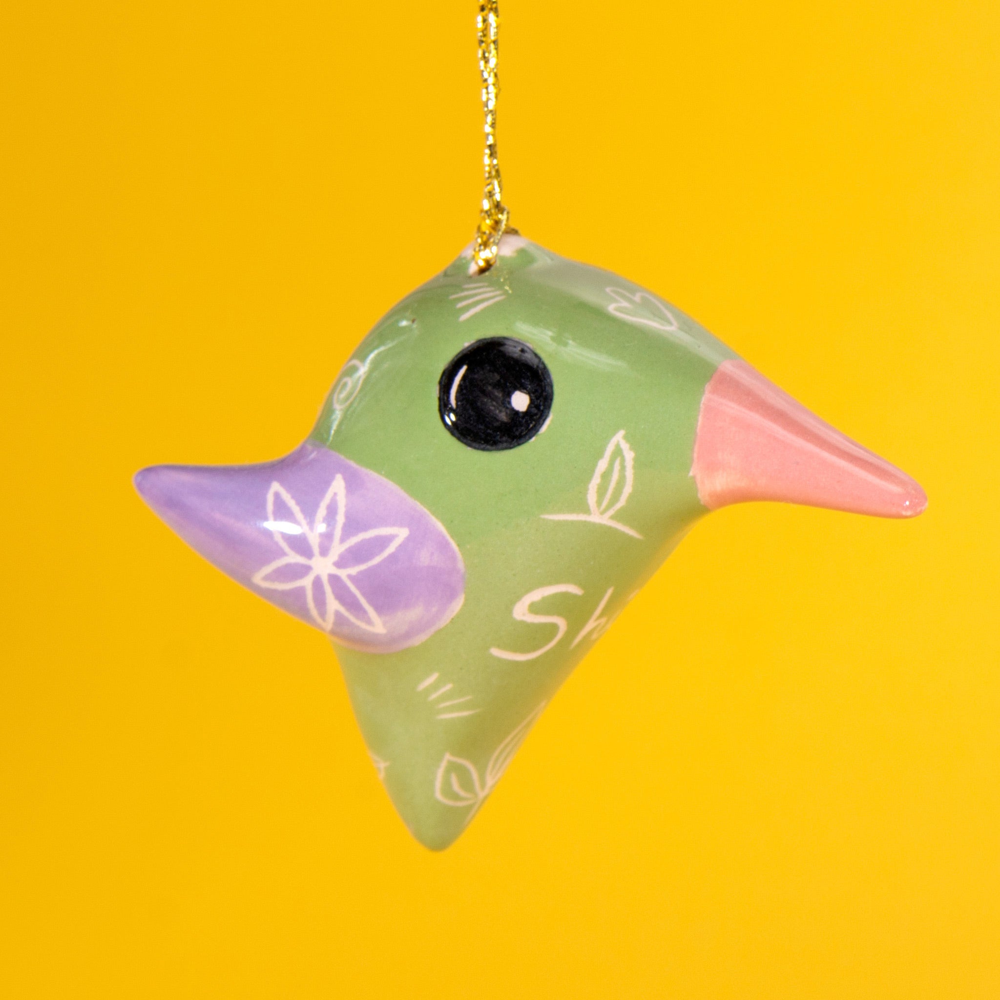 Charming Hummingbird - Glazed Ornament