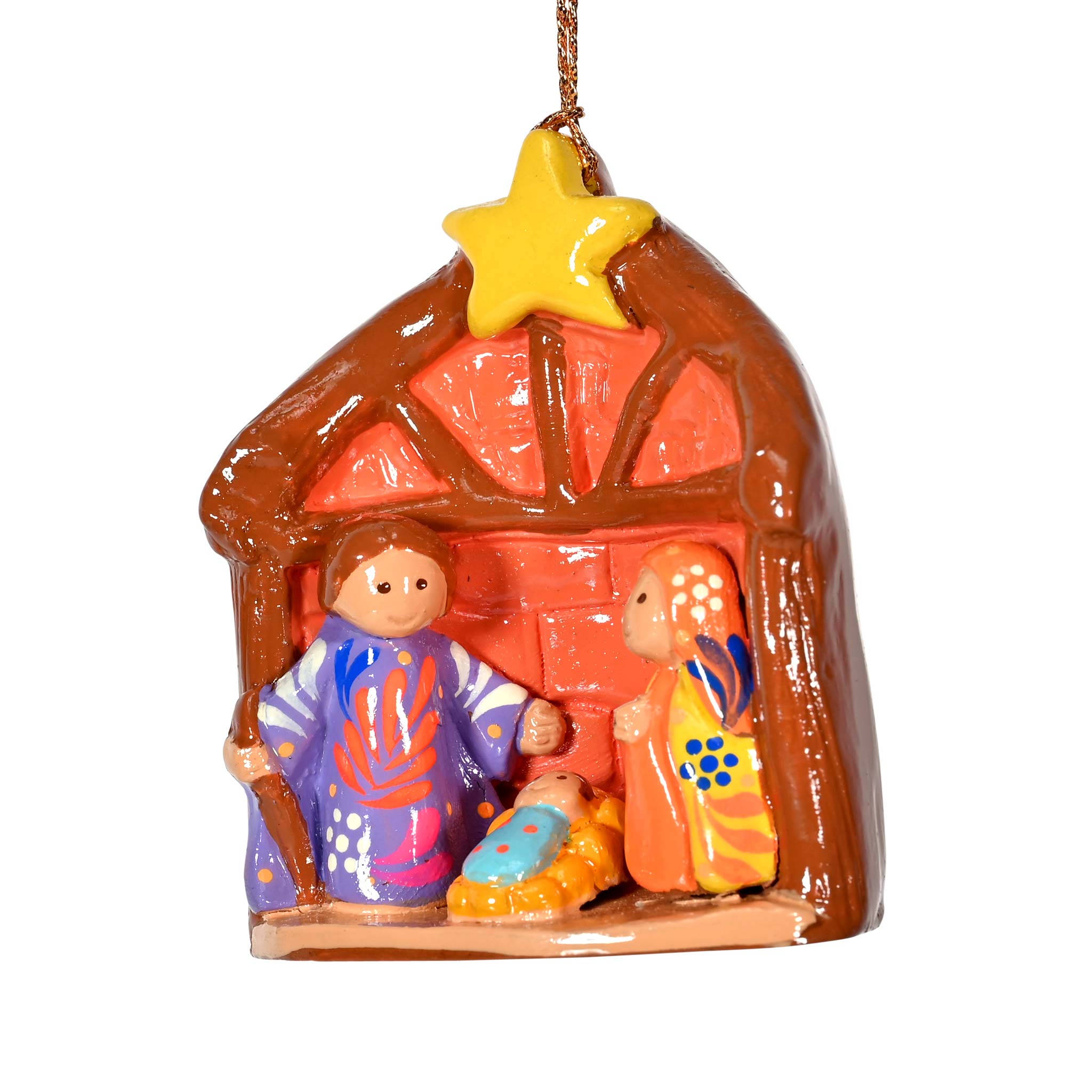 Hut Nativity Ornament