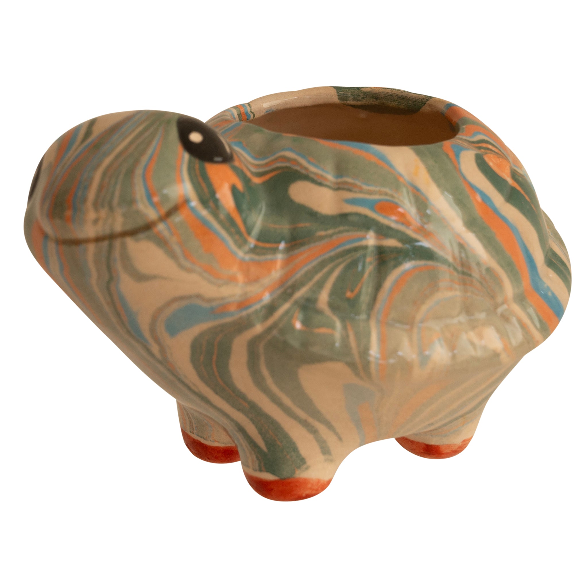 Turtle - Swirly Mini Ceramic Plant Pot - Assorted