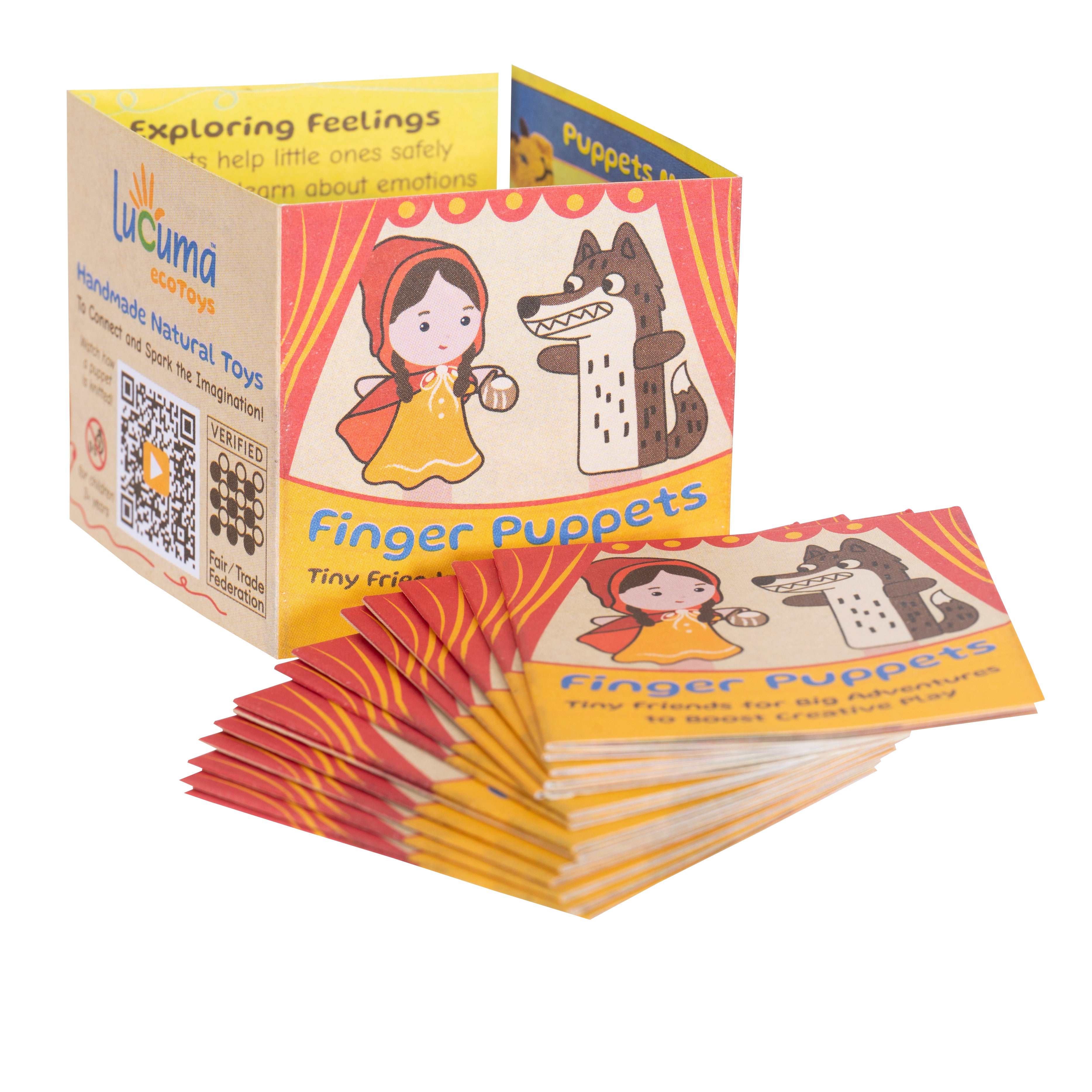Finger Puppet Folded Tag (pack of 5)