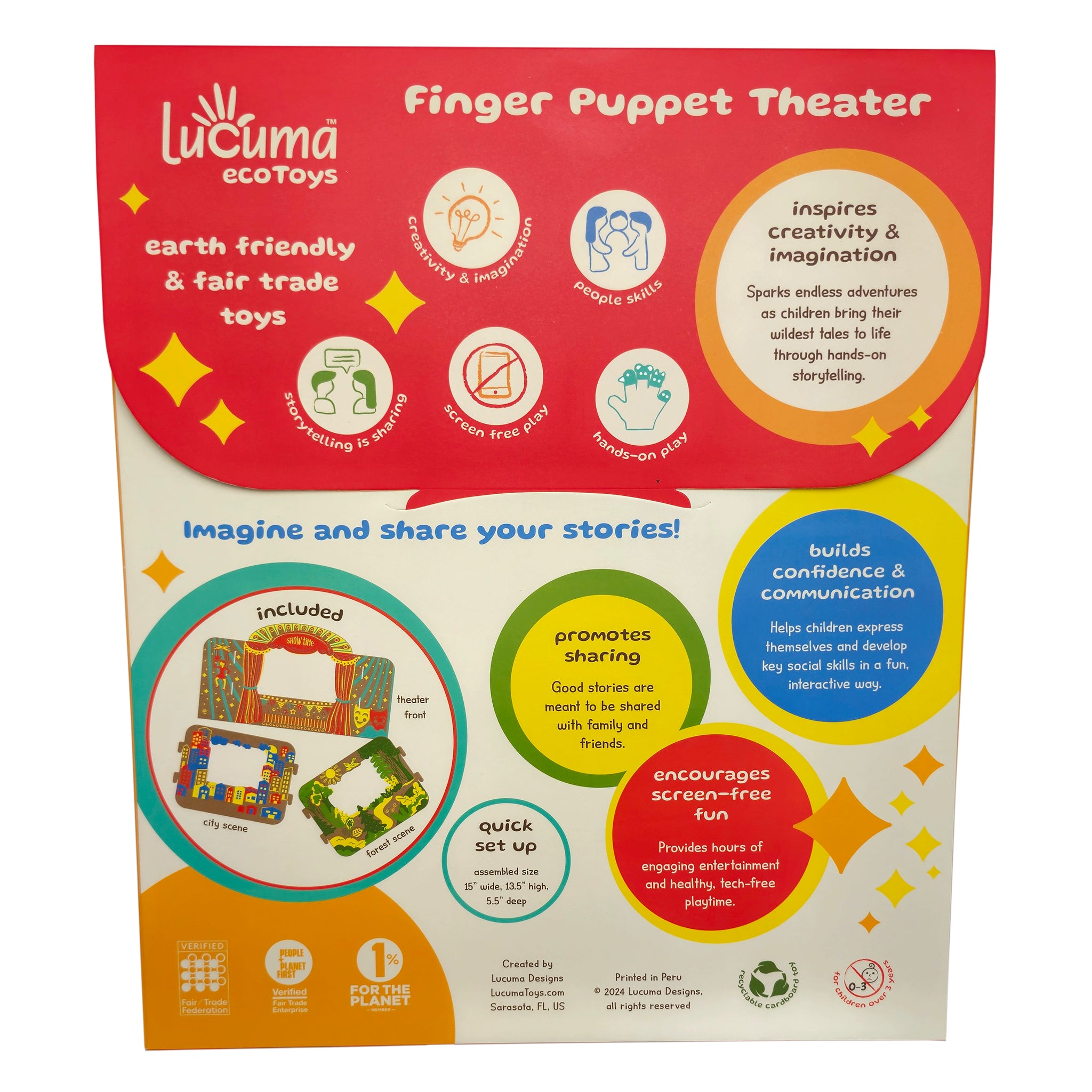 Finger Puppet Theater - Eco-Friendly Cardboard Toy