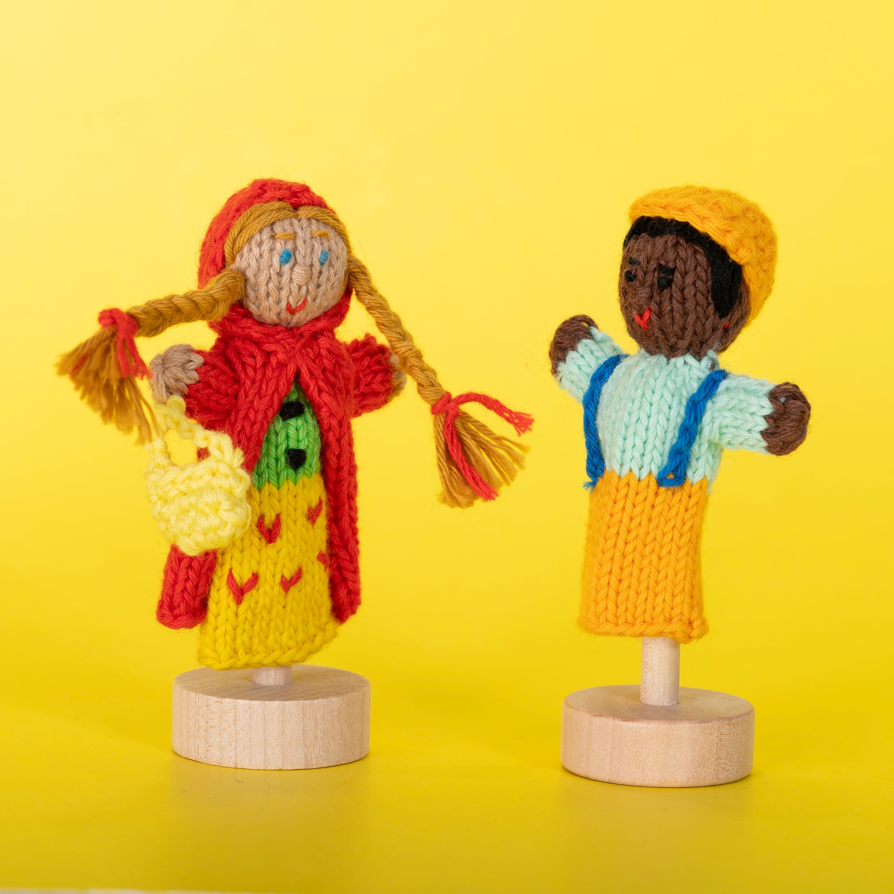 Little Red Riding Hood - Bright Organic Cotton Finger Puppet