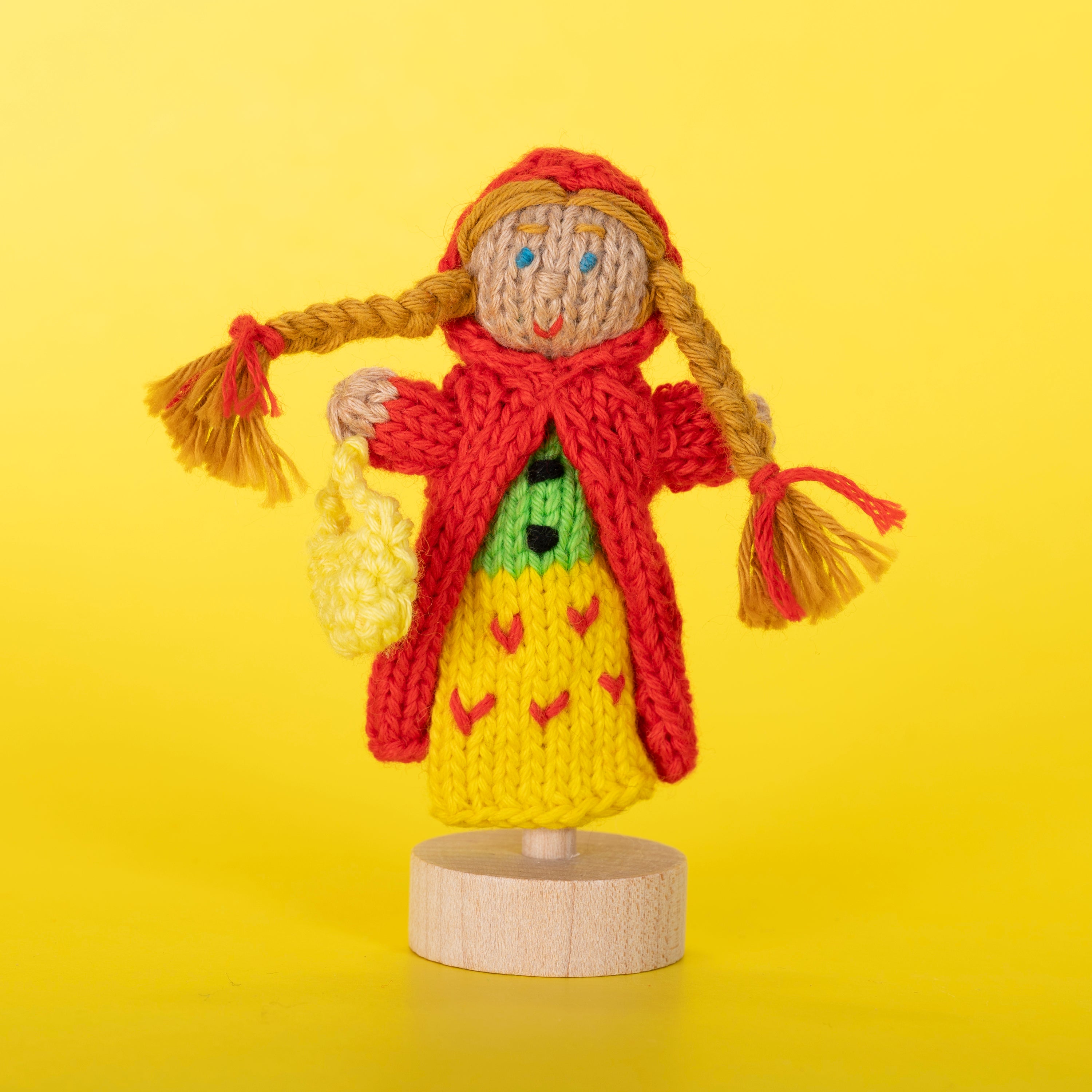 Little Red Riding Hood - Bright Organic Cotton Finger Puppet