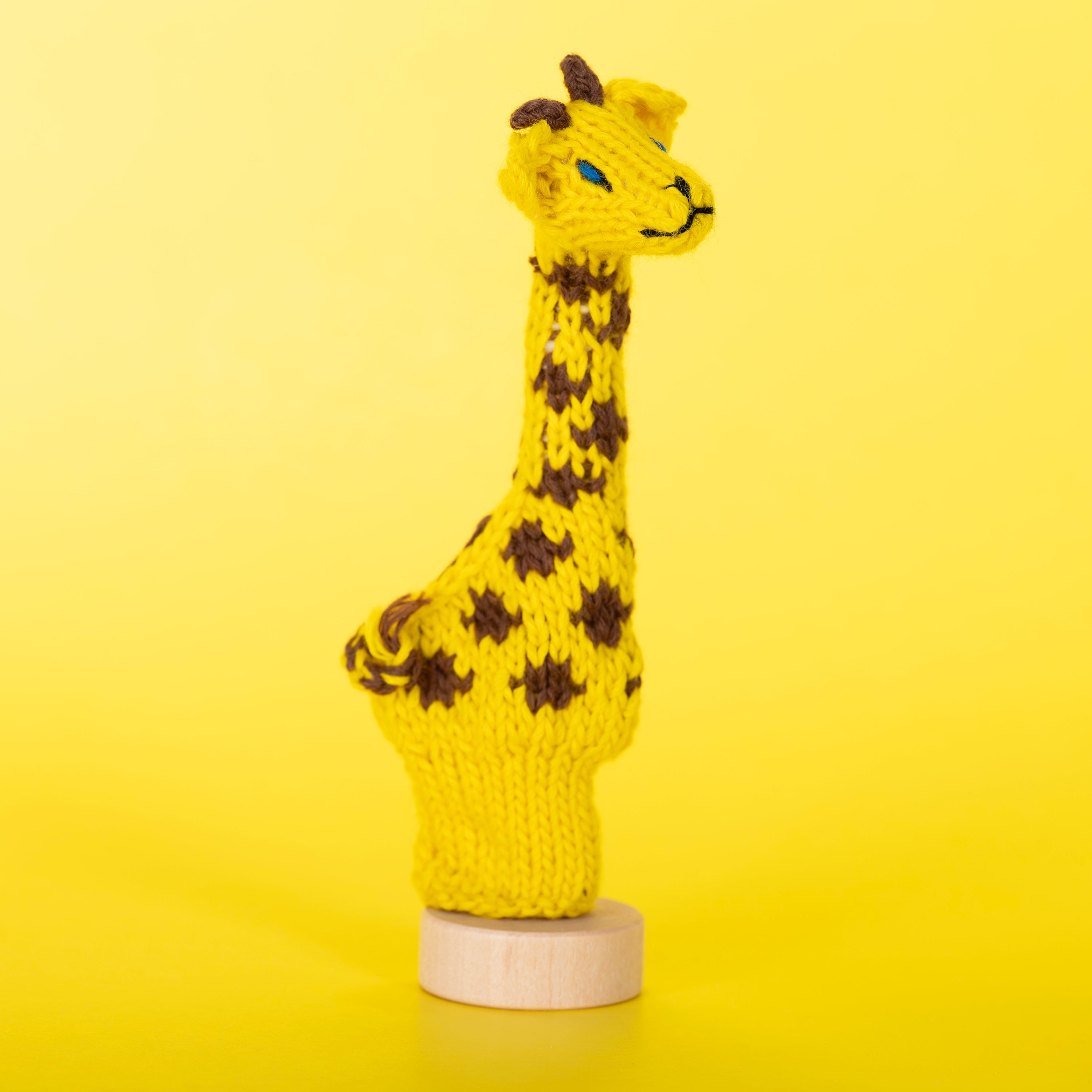 Giraffe - Bright Organic Cotton Finger Puppet