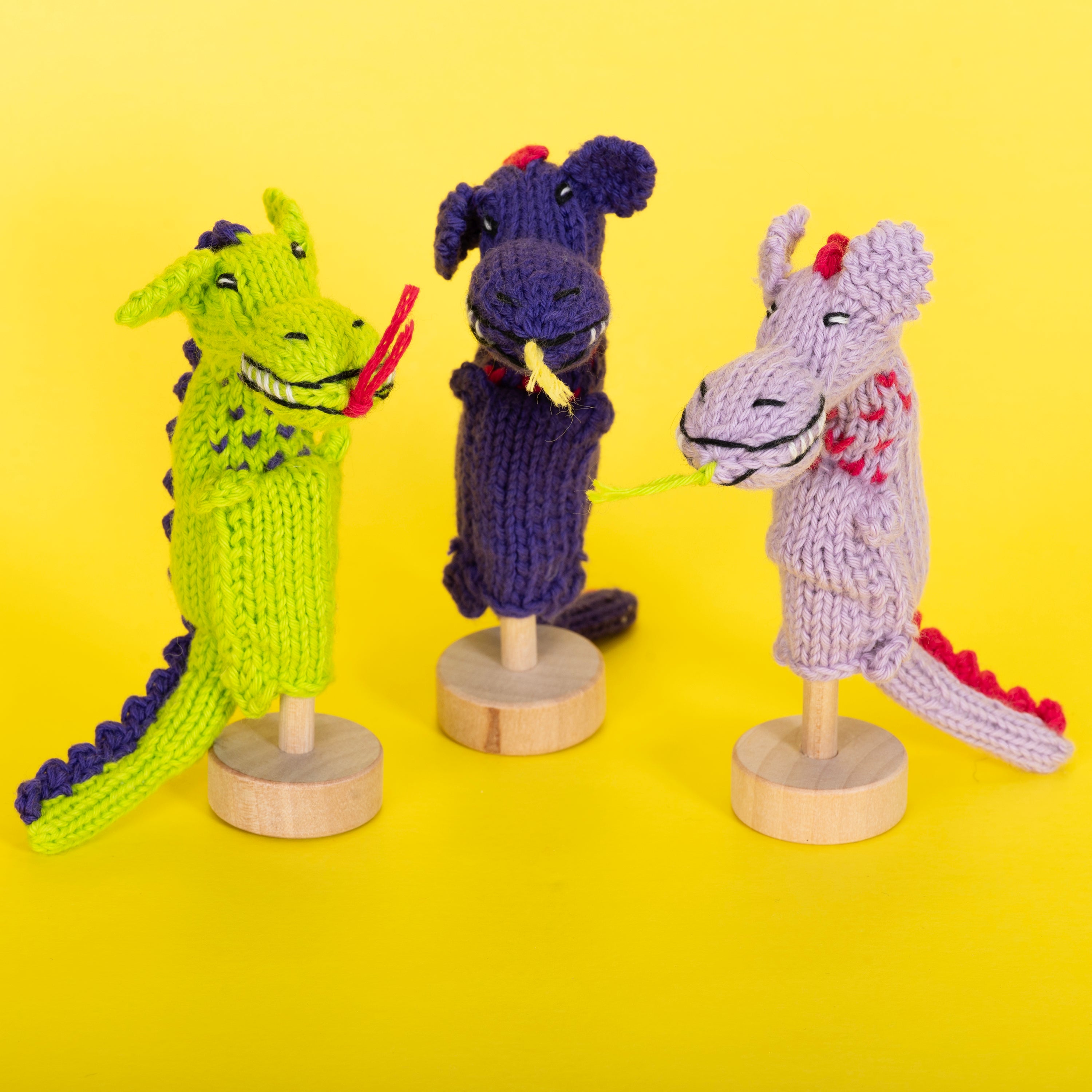 Dragon - Bright Organic Cotton Finger Puppet