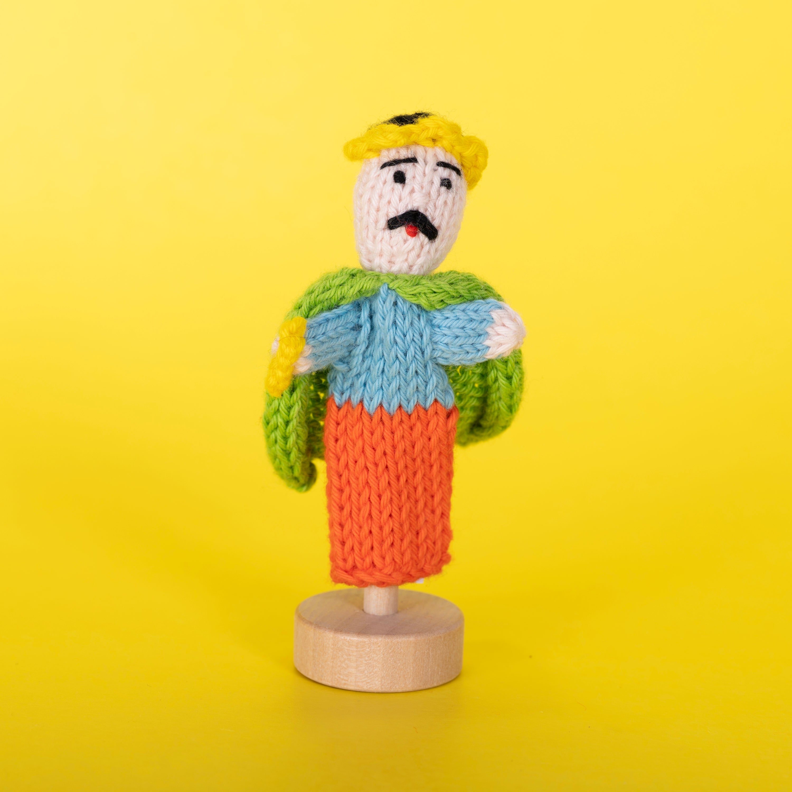 King - Bright Organic Cotton Finger Puppet