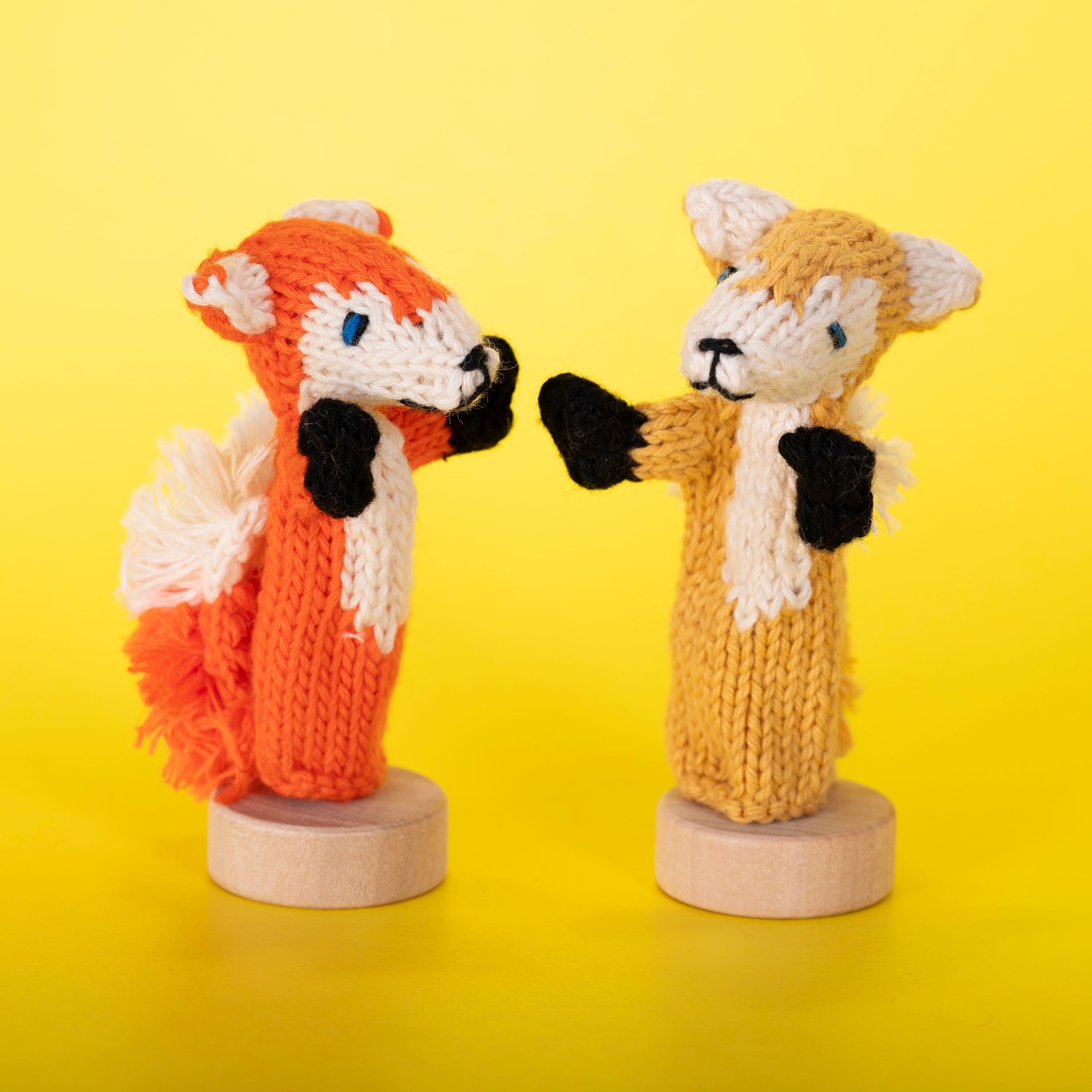 Fox - Bright Organic Cotton Finger Puppet
