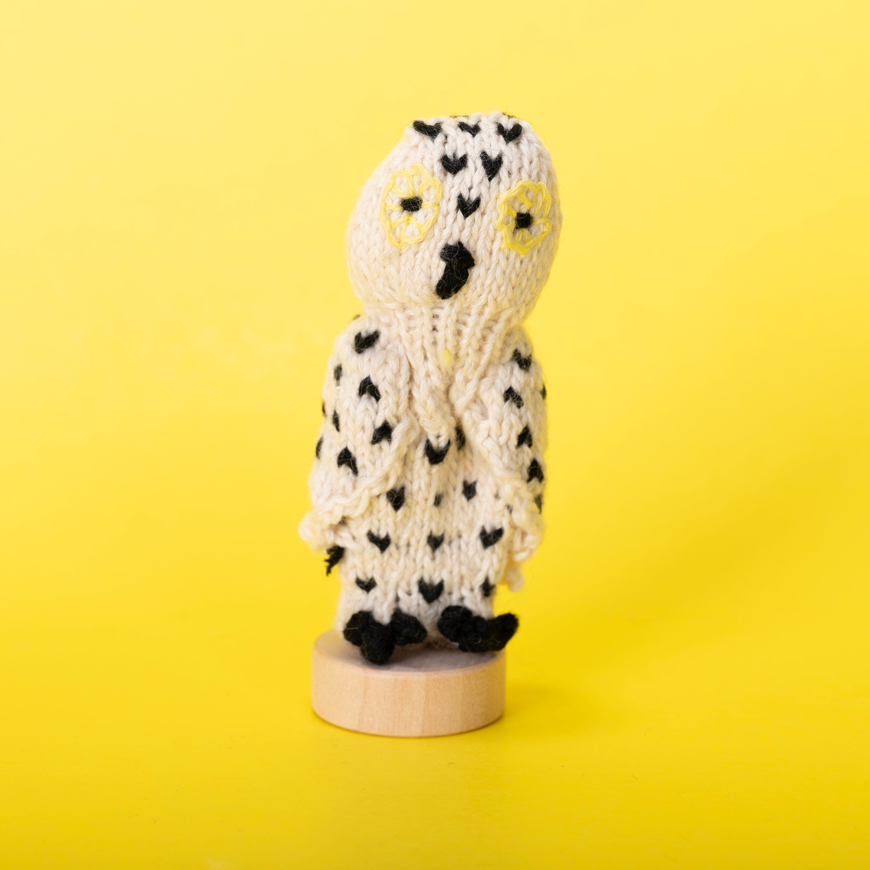 Snowy Owl - Organic Cotton Finger Puppet