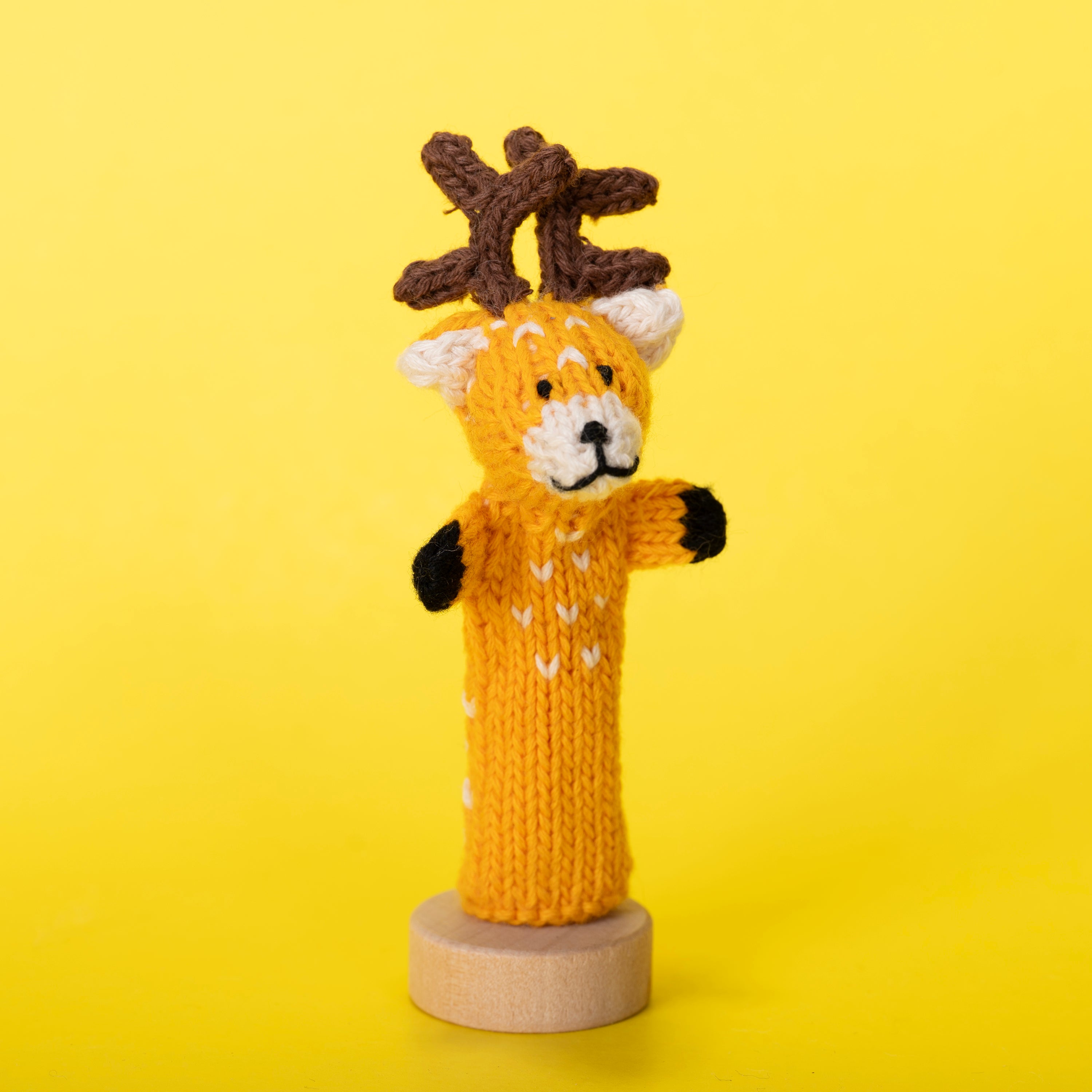 Deer - Organic Cotton Finger Puppet