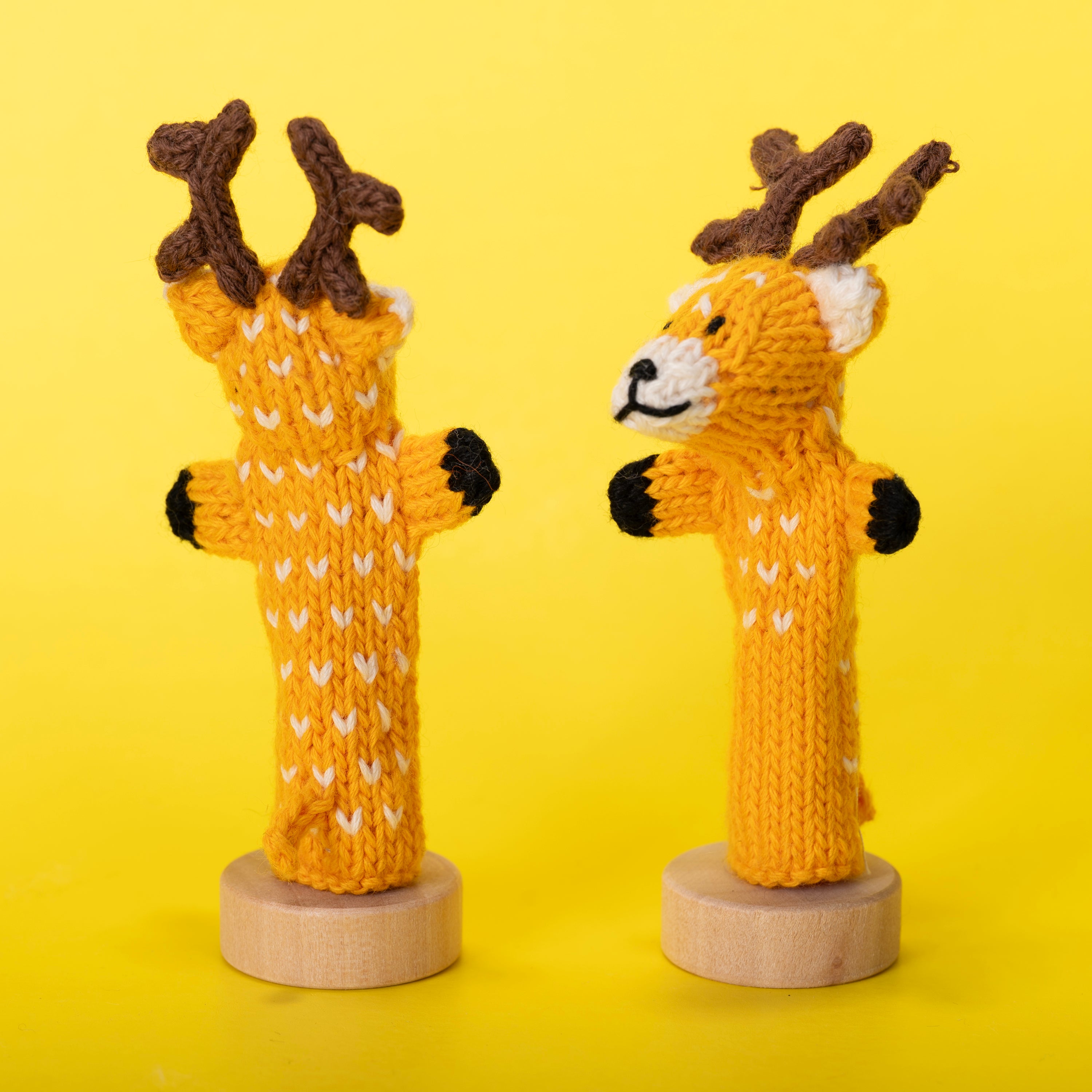 Deer - Organic Cotton Finger Puppet