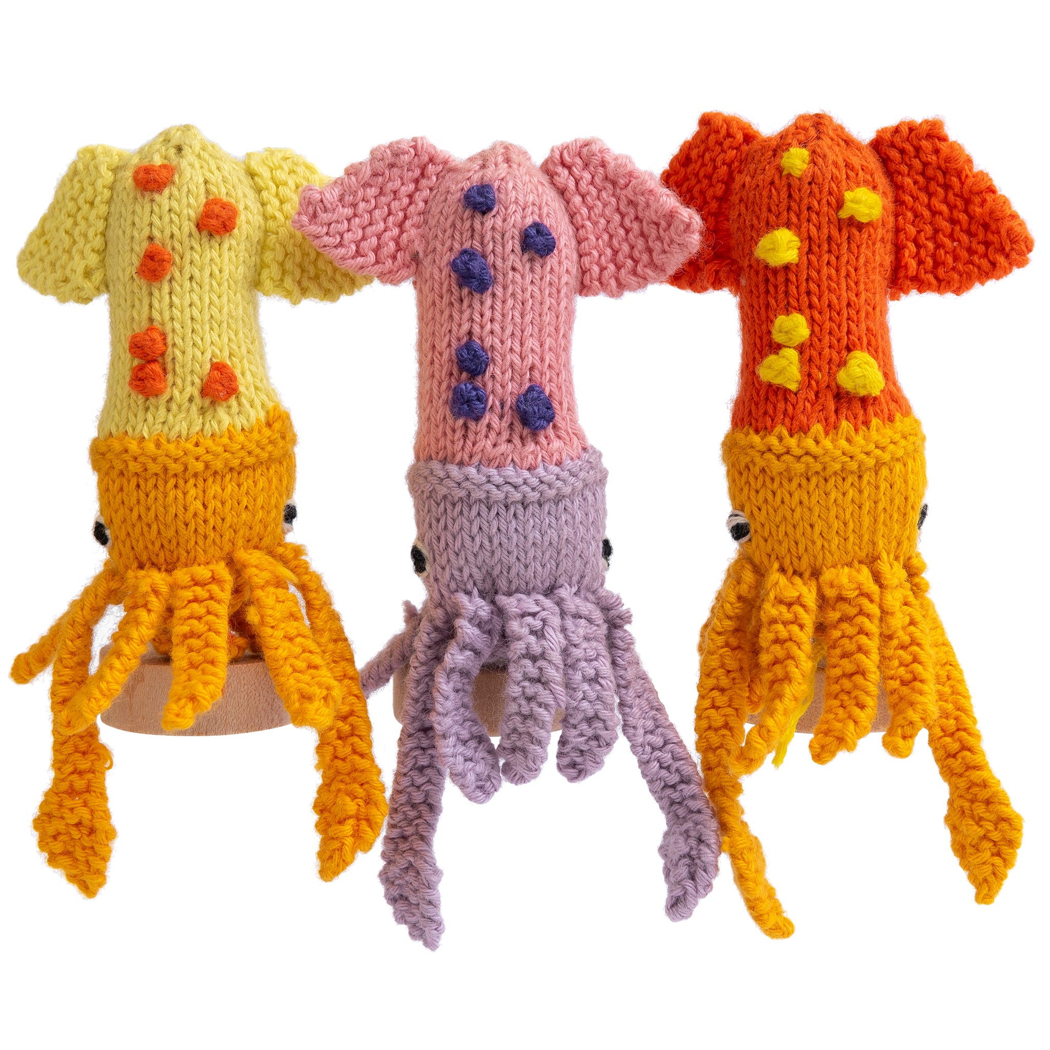 Squid - Organic Cotton Finger Puppet
