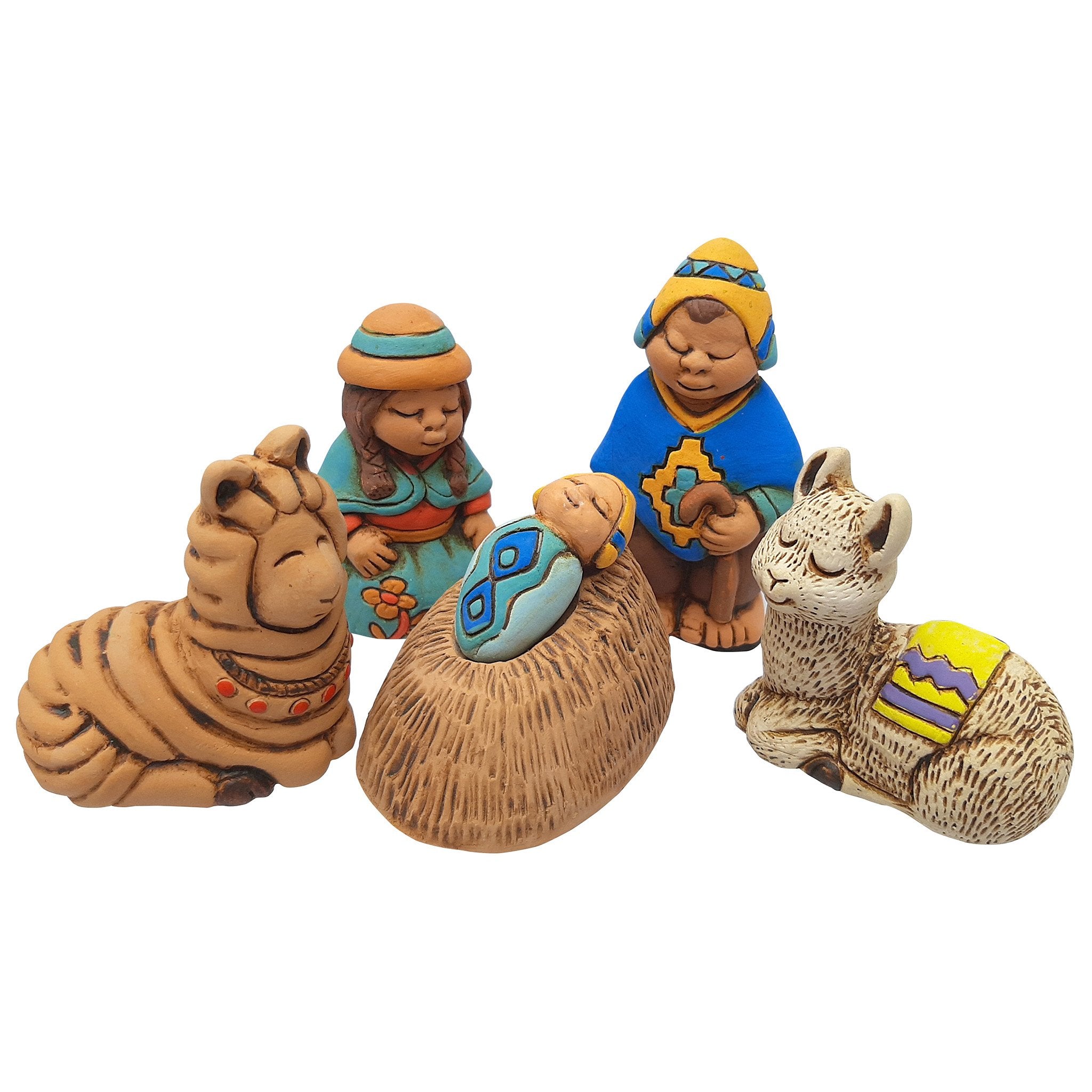 Andean - Small Nativity Set of 6, 2.25 inches H