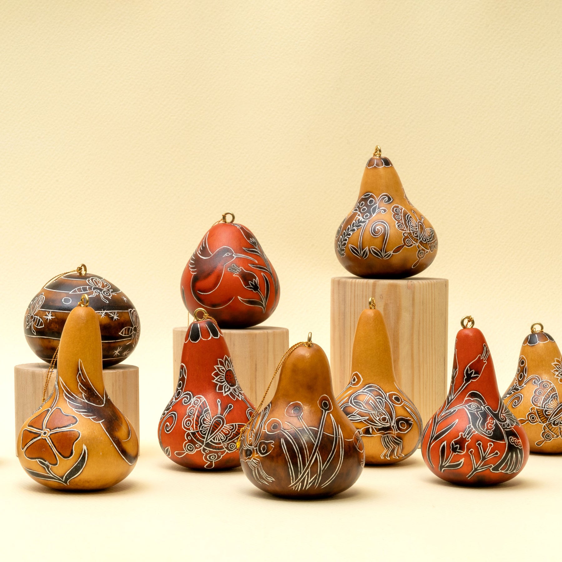 Nature Mini Gourd Ornament - ONE Assorted