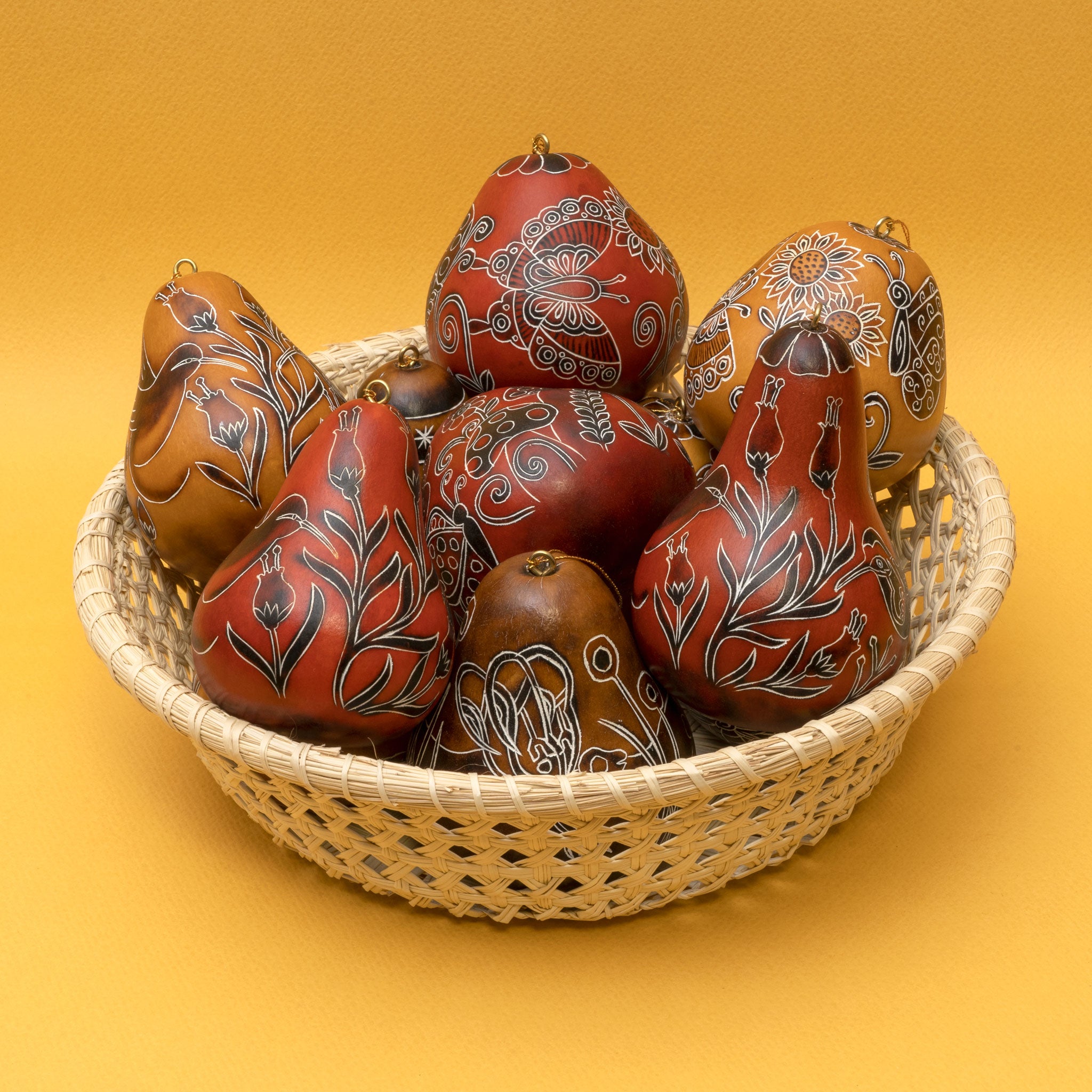 Nature Gourd Ornament (ONE from mix)