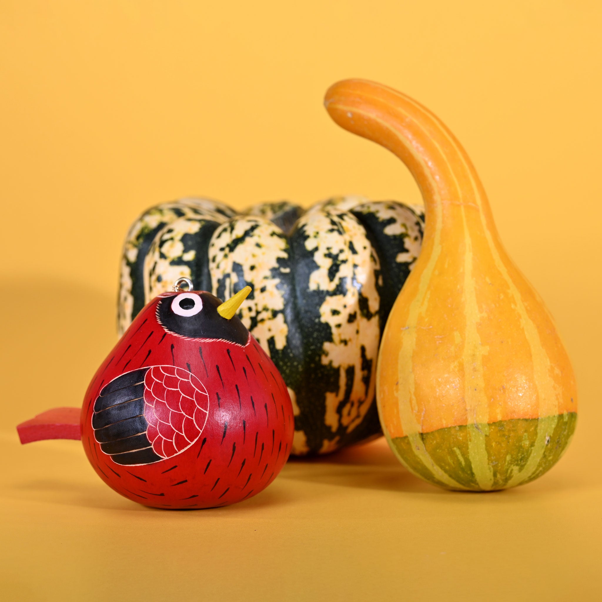 Cardinal Birdie - Gourd Ornament