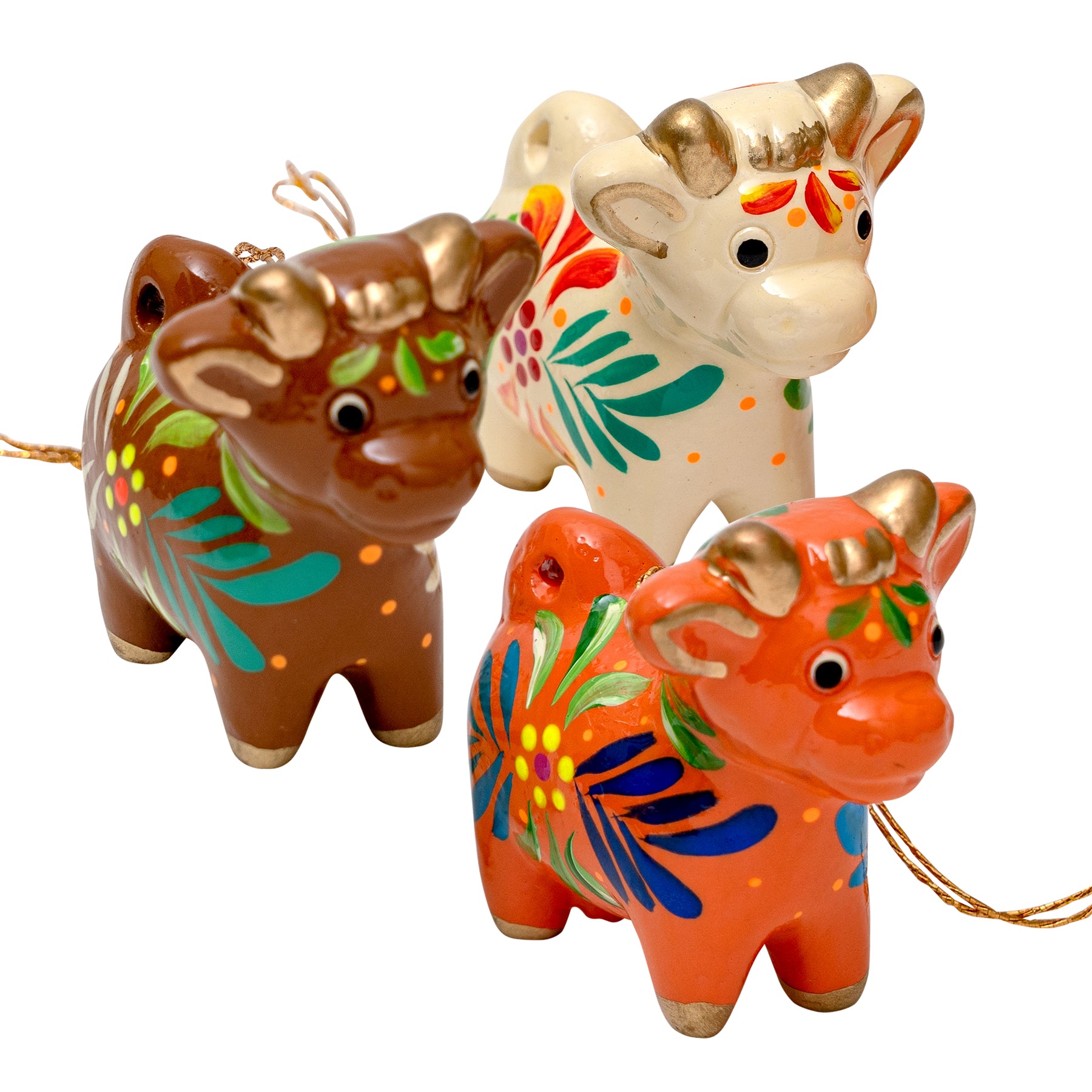 Cow - Confetti Ceramic Ornament