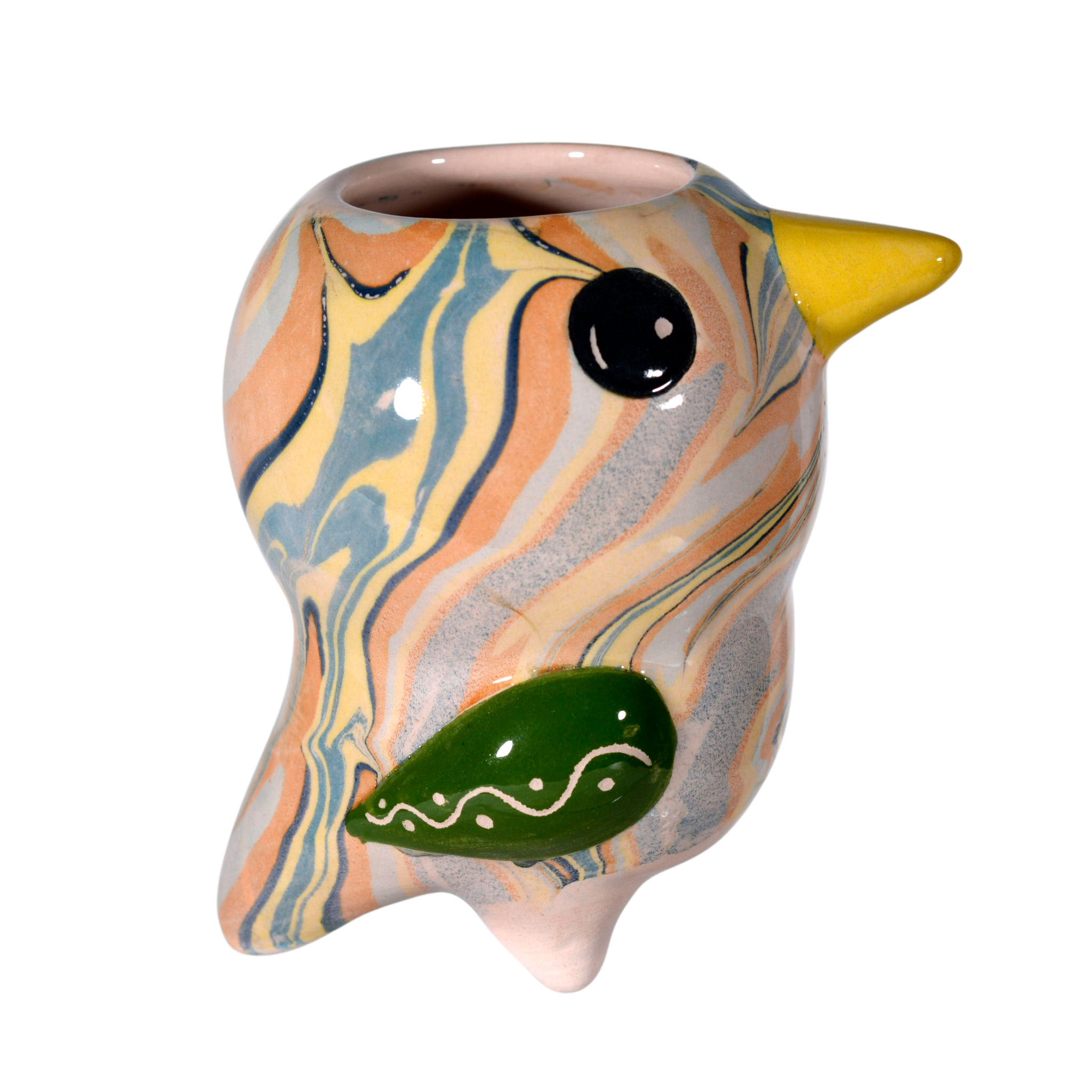 Bird Pio - Swirly Mini Ceramic Plant Pot - Assorted