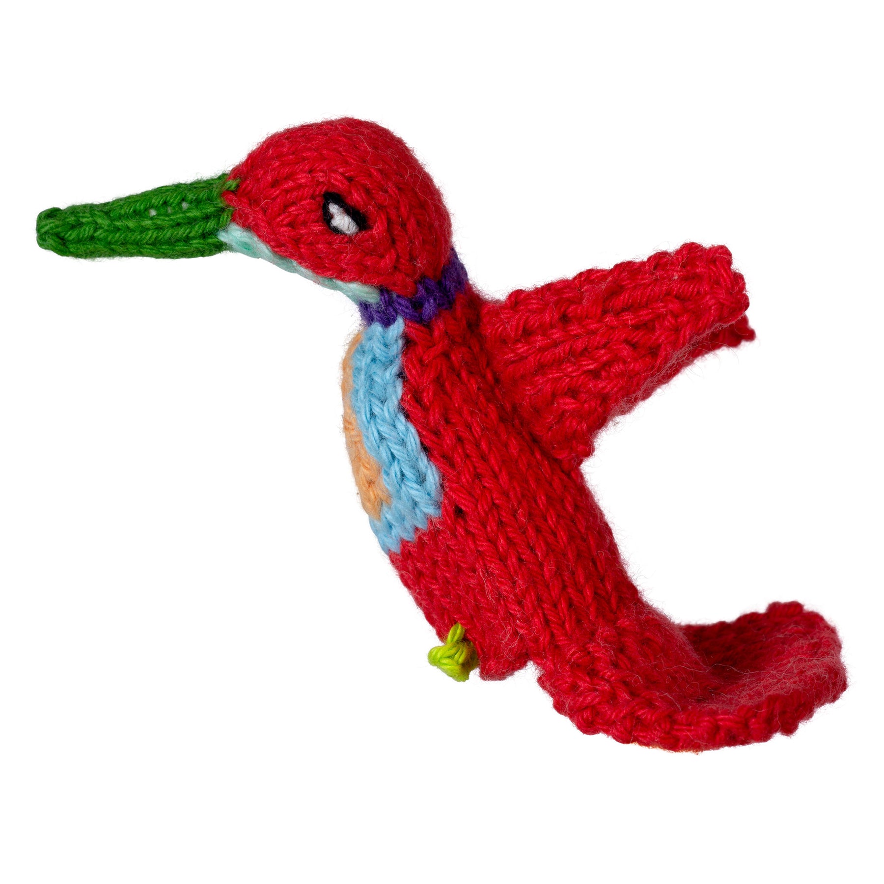 Hummingbird - Bright Organic Cotton Finger Puppet