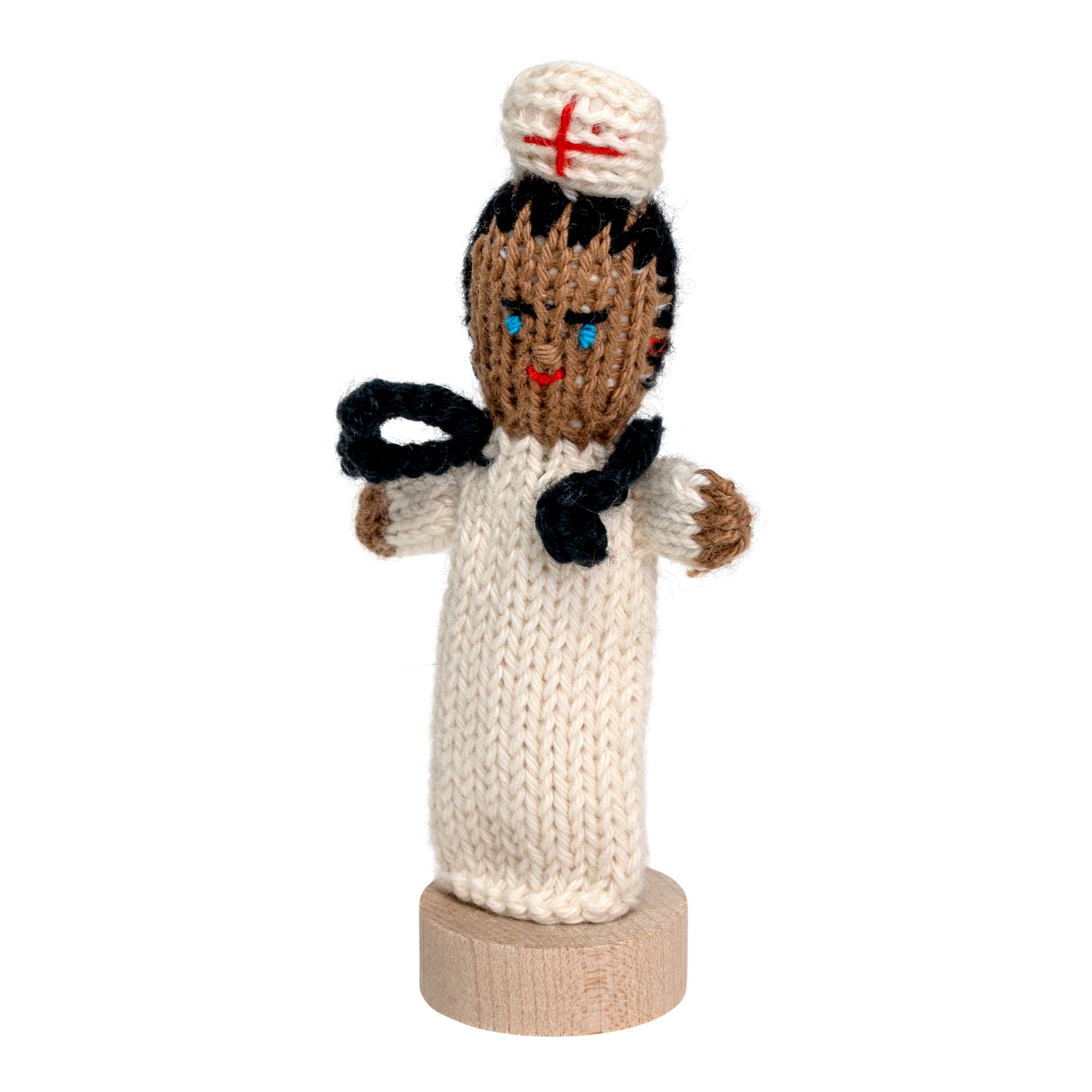 Female Nurse - Organic Cotton Finger Puppet