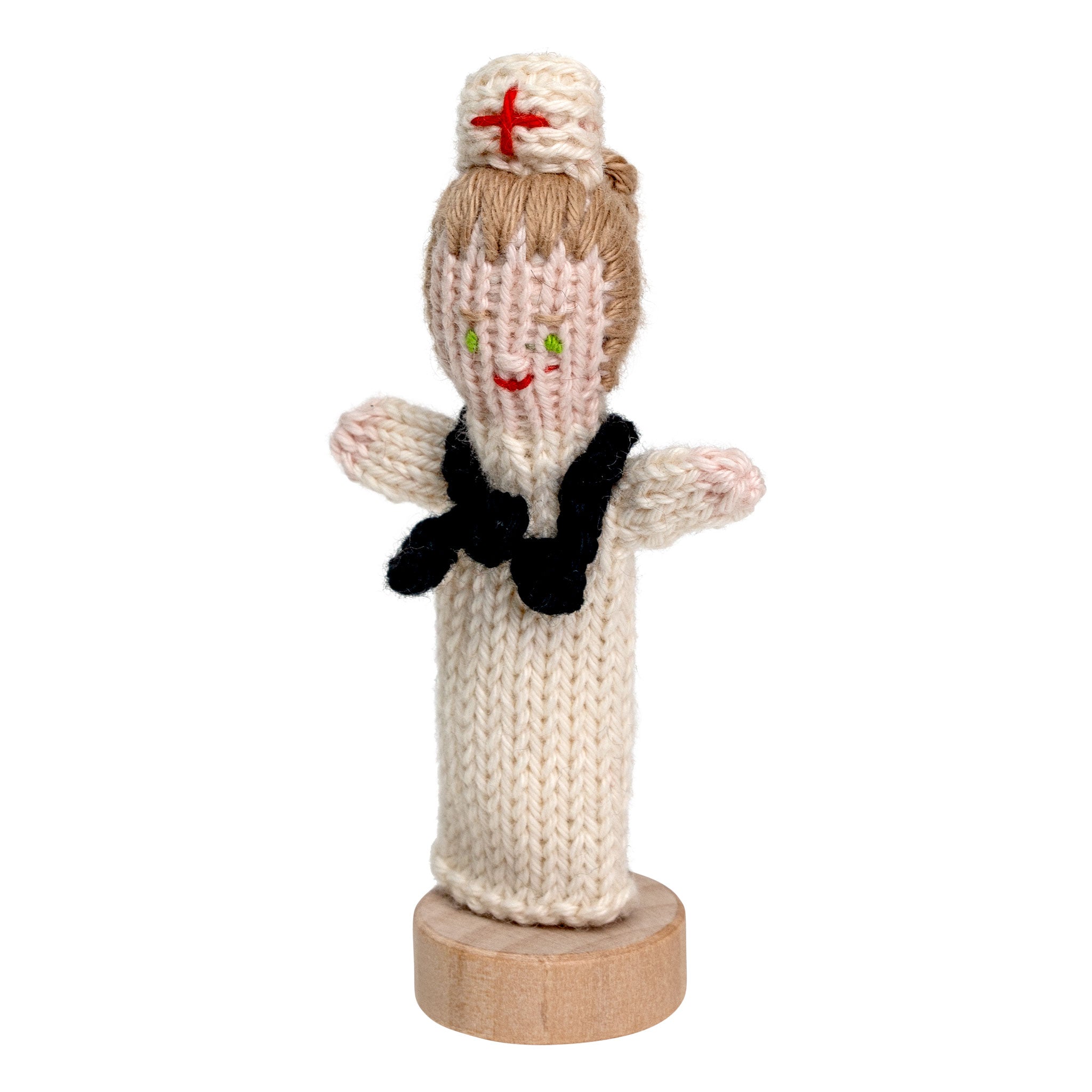 Female Nurse - Organic Cotton Finger Puppet