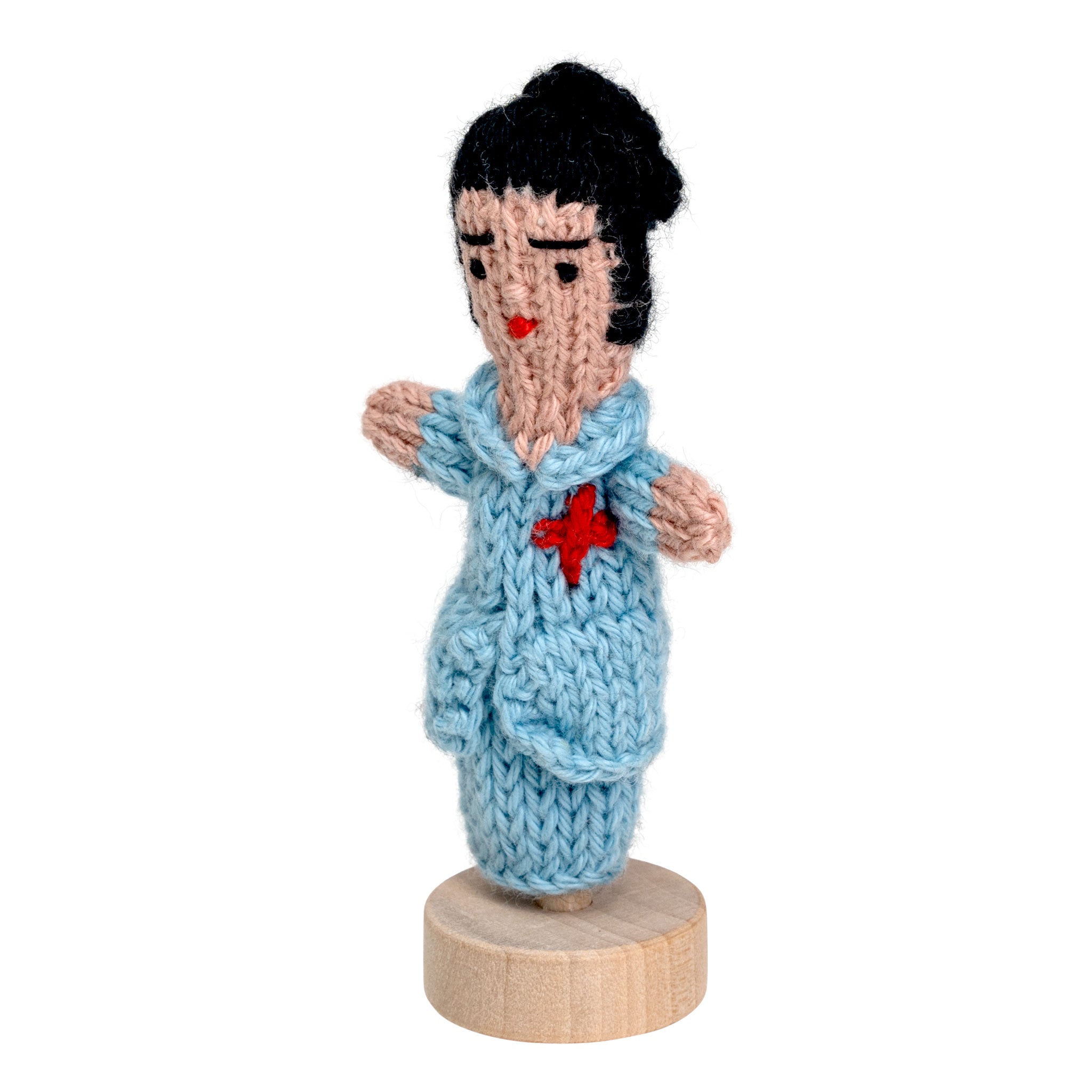Female Nurse - Organic Cotton Finger Puppet