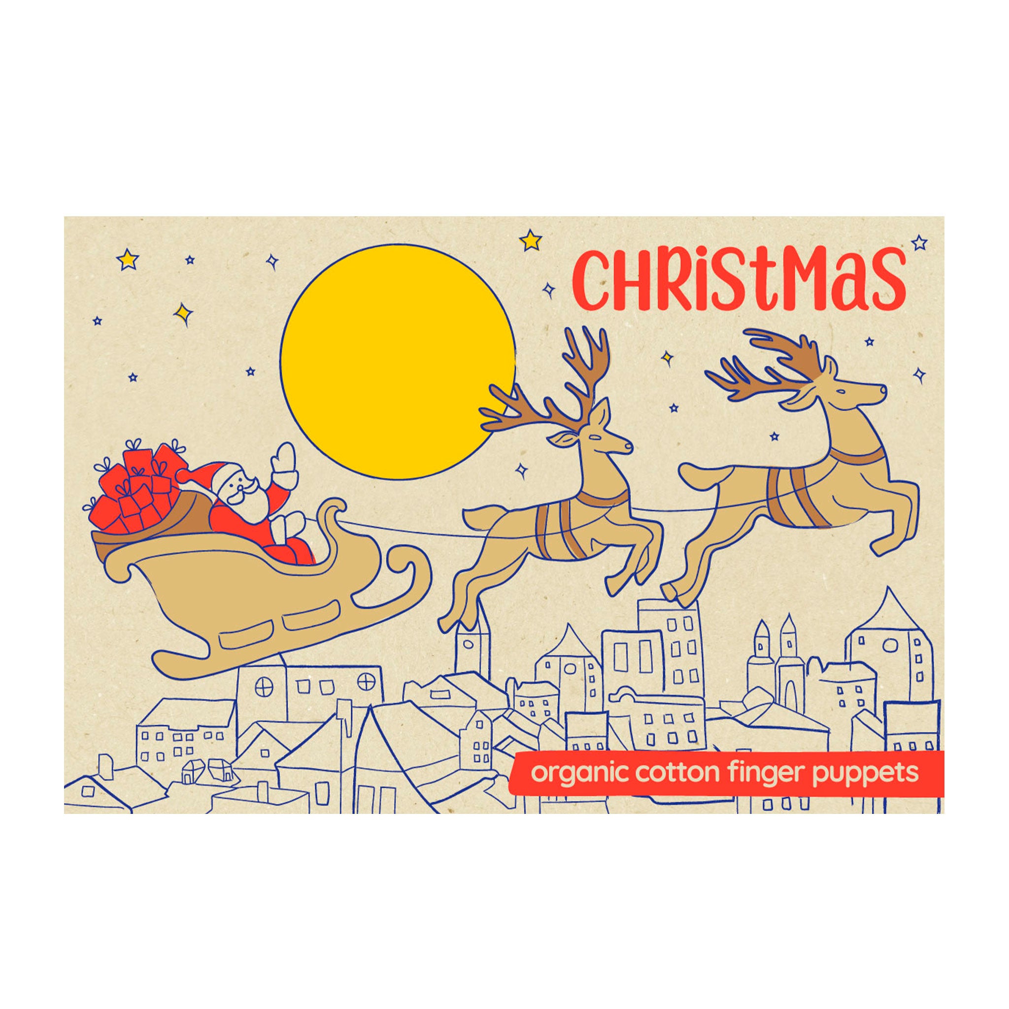 Christmas Story Pack of 4 - Organic Cotton Finger Puppets