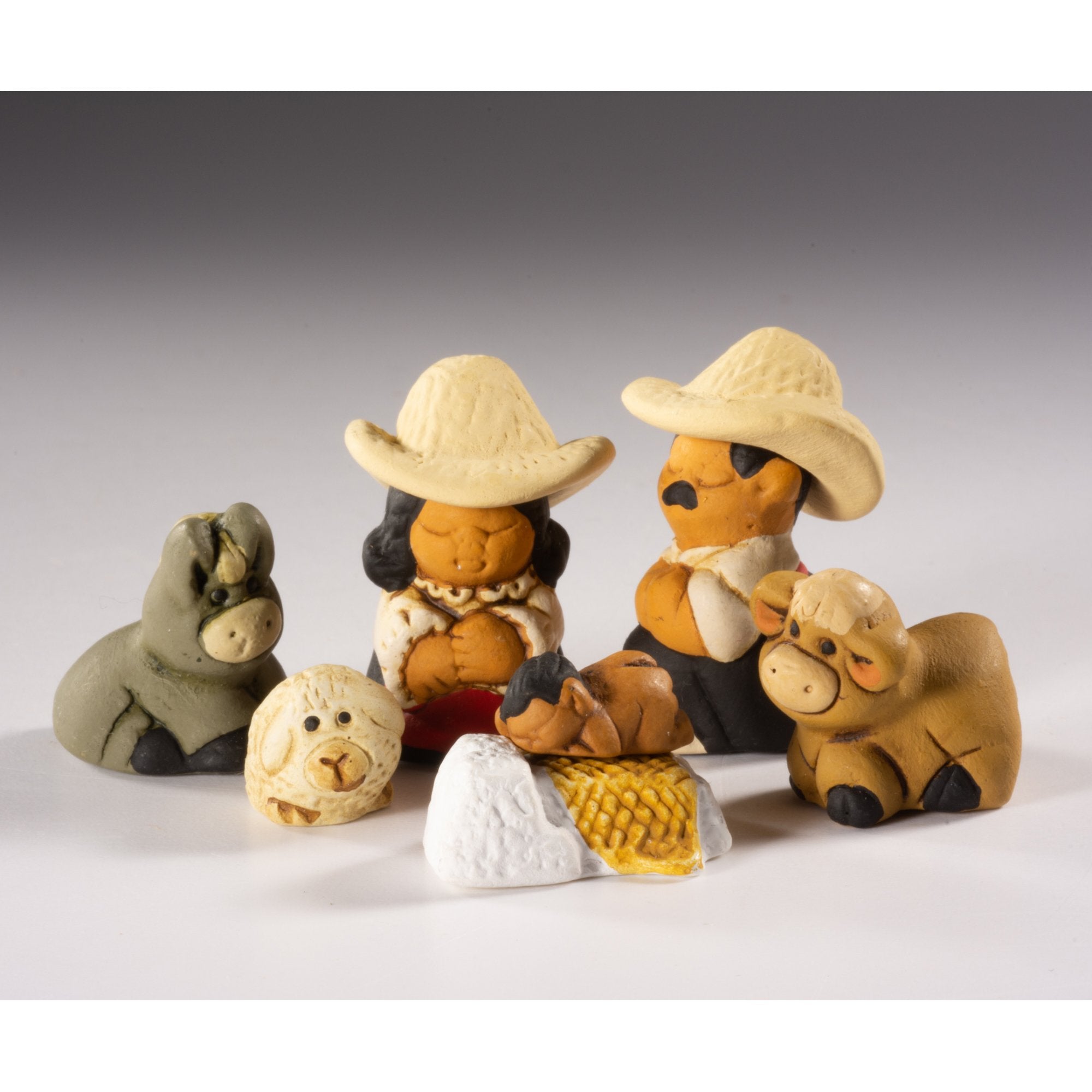 Characato - Petite Nativity Set of 9, 1.3"H