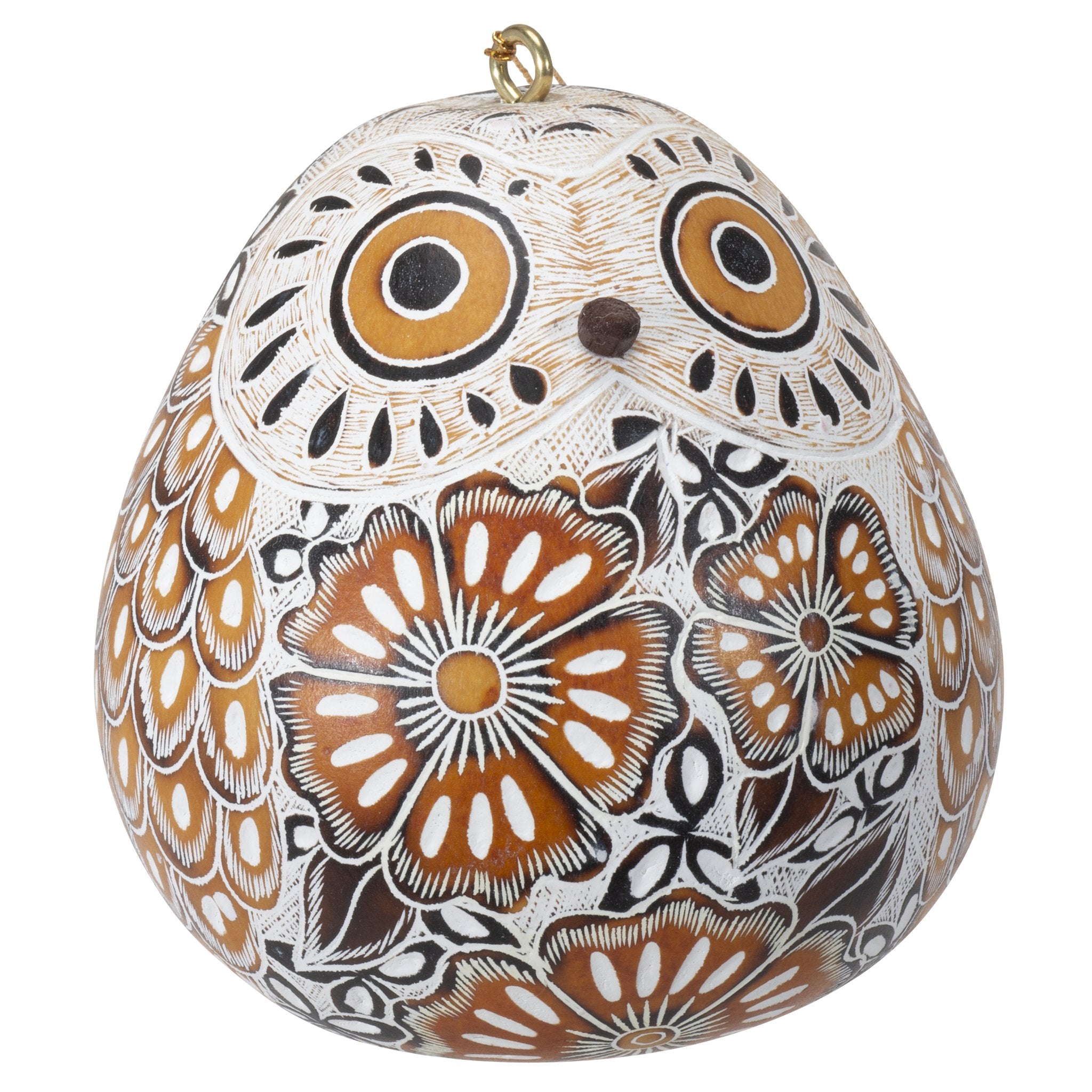 Snowy Owl - Gourd Ornament