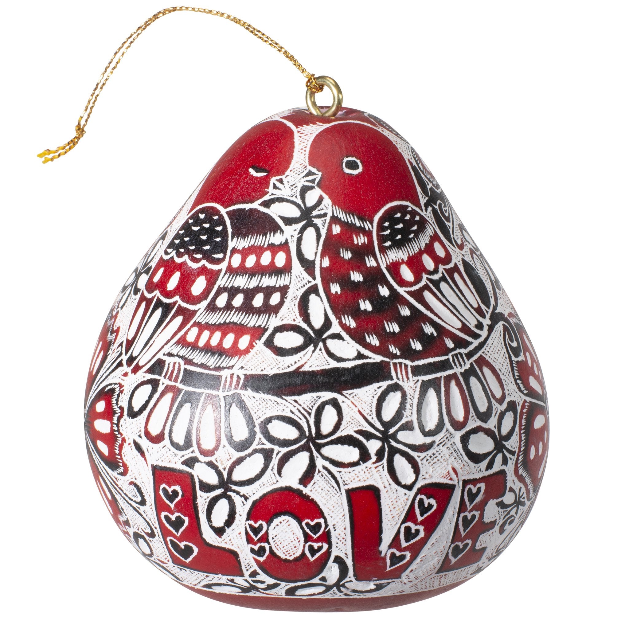 Love Birds - Gourd Ornament