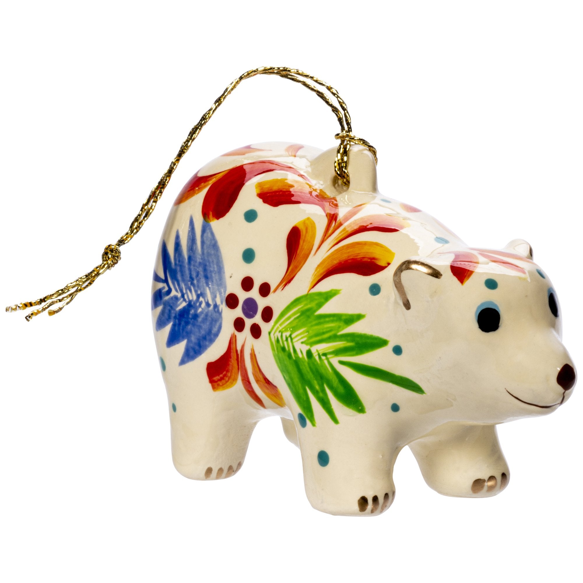 Polar Bear - Confetti Ceramic Ornament