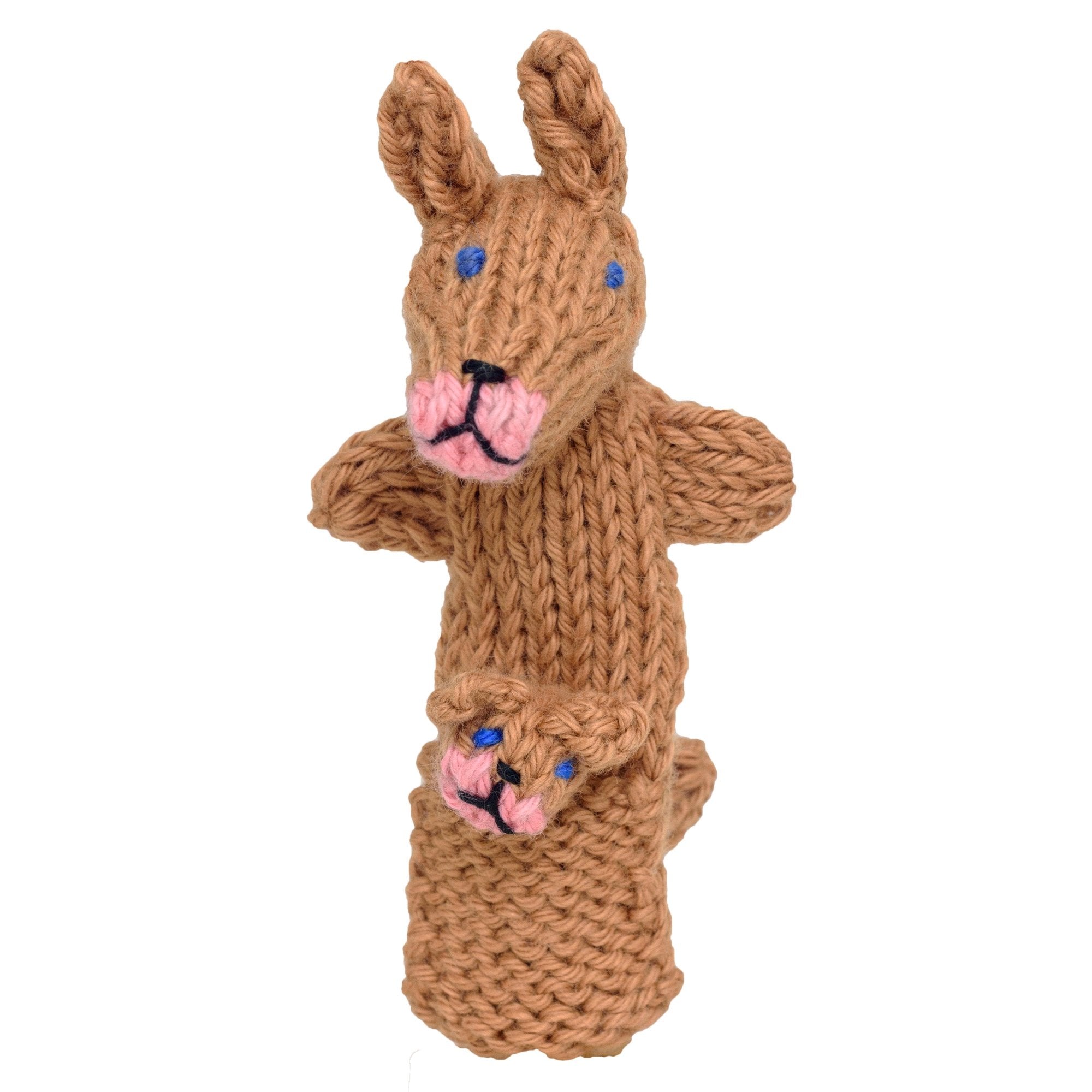 Kangaroo - Bright Organic Cotton Finger Puppet