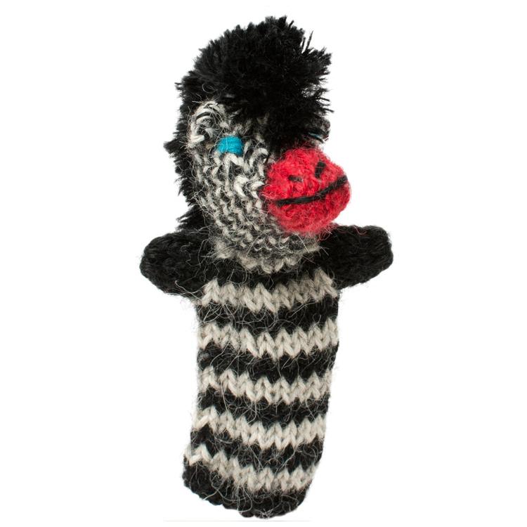 Zebra - Alpaca Finger Puppet