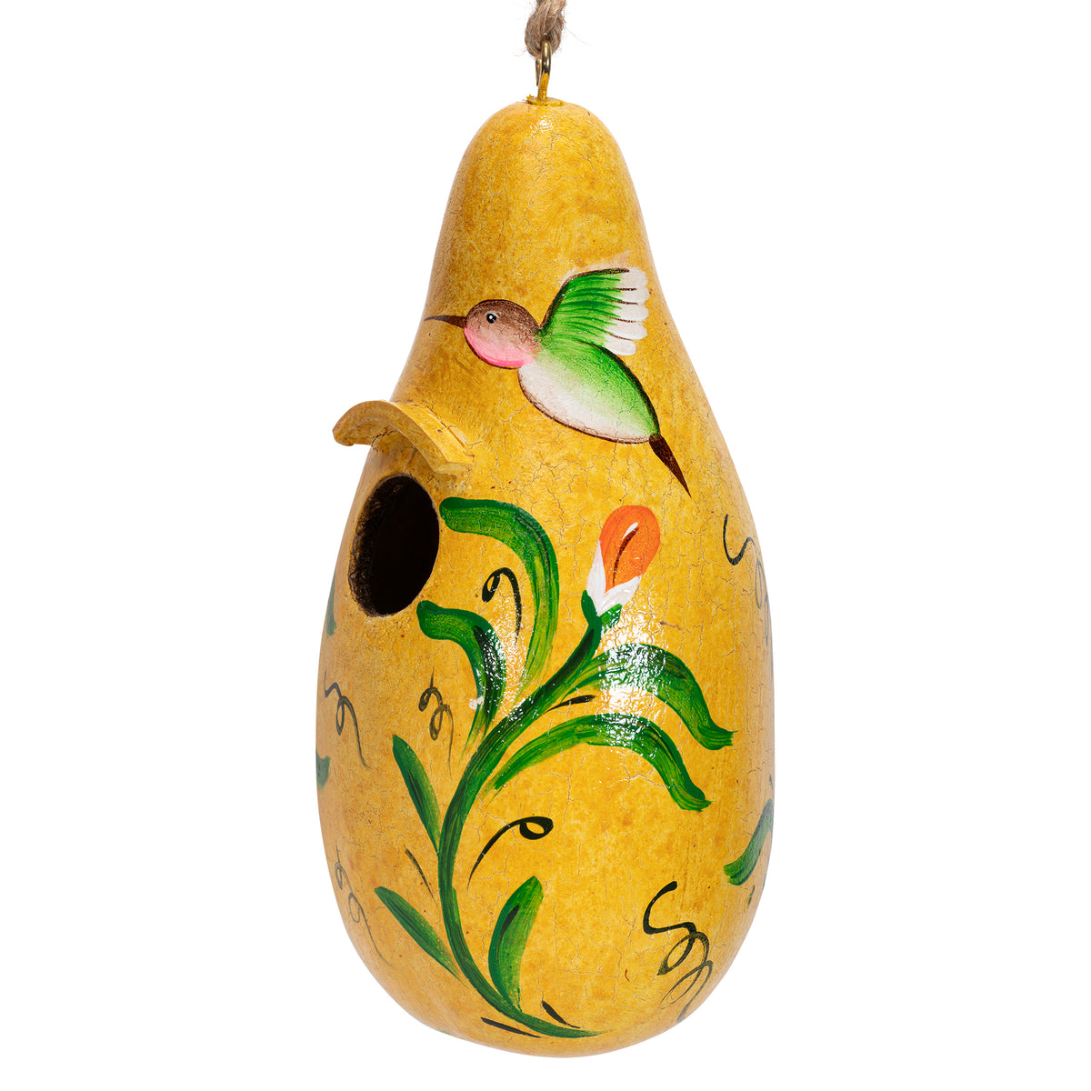 Hummingbird - Painted Gourd Birdhouse