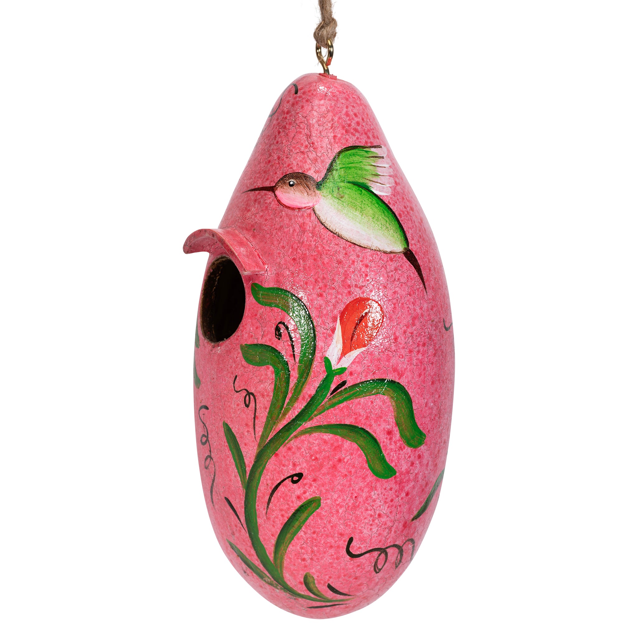 Hummingbird - Painted Gourd Birdhouse