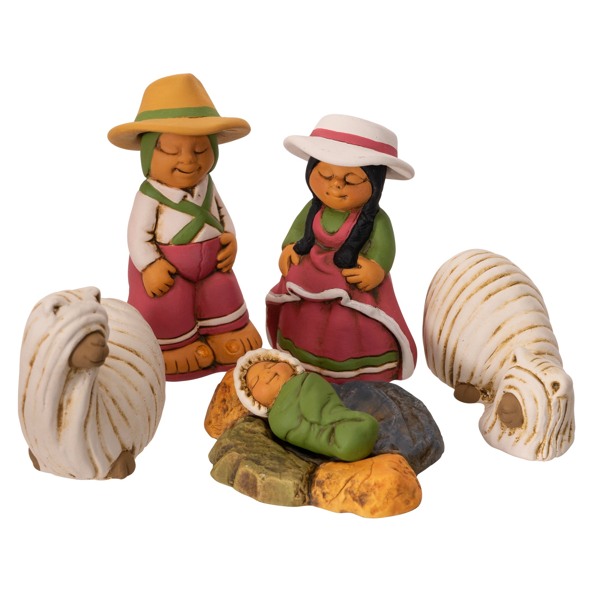 Nativity & Alpacas - Set of 8, 2.25" H